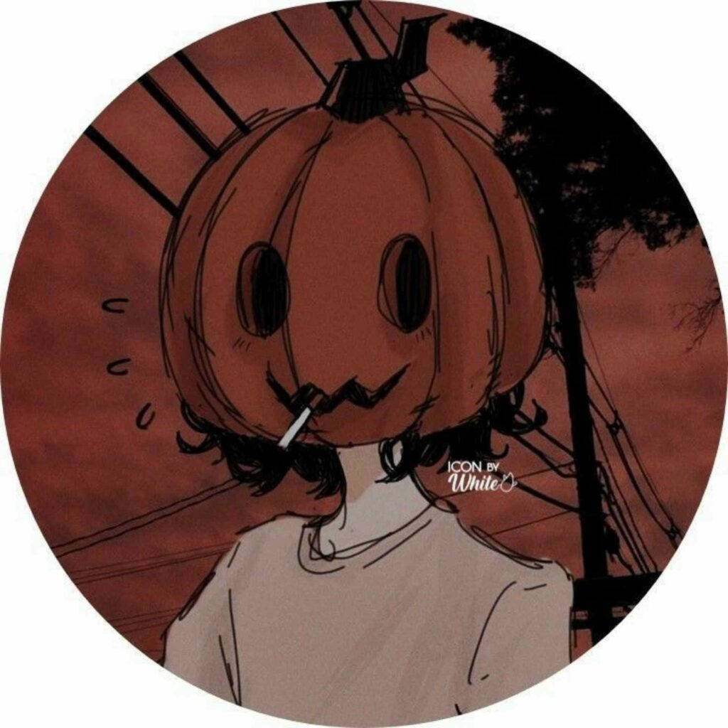 1030x1030 Download Pumpkin Head PFP Aesthetic Background Wallpaper, Phone