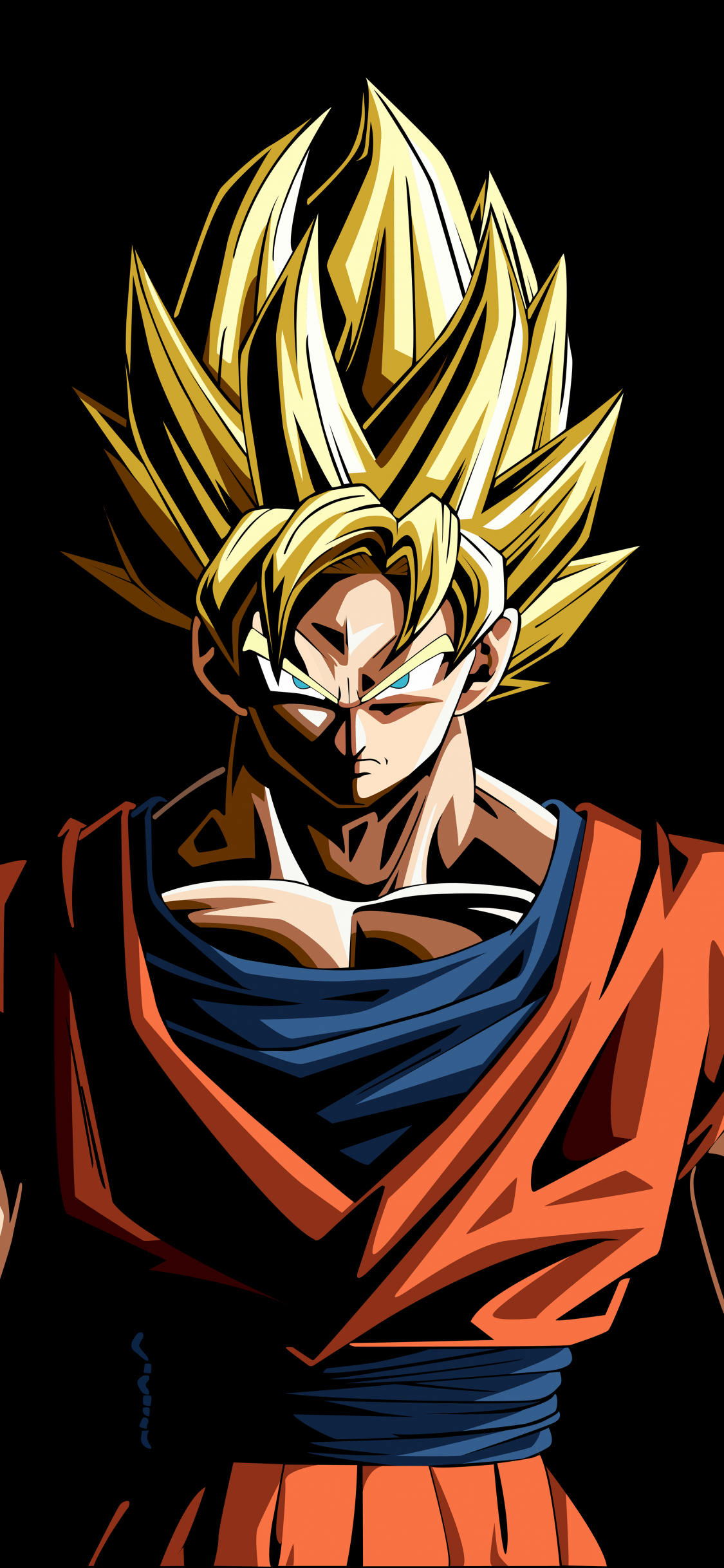 1130x2440 Goku Wallpaper 4K, AMOLED, Super Saiyan, Phone