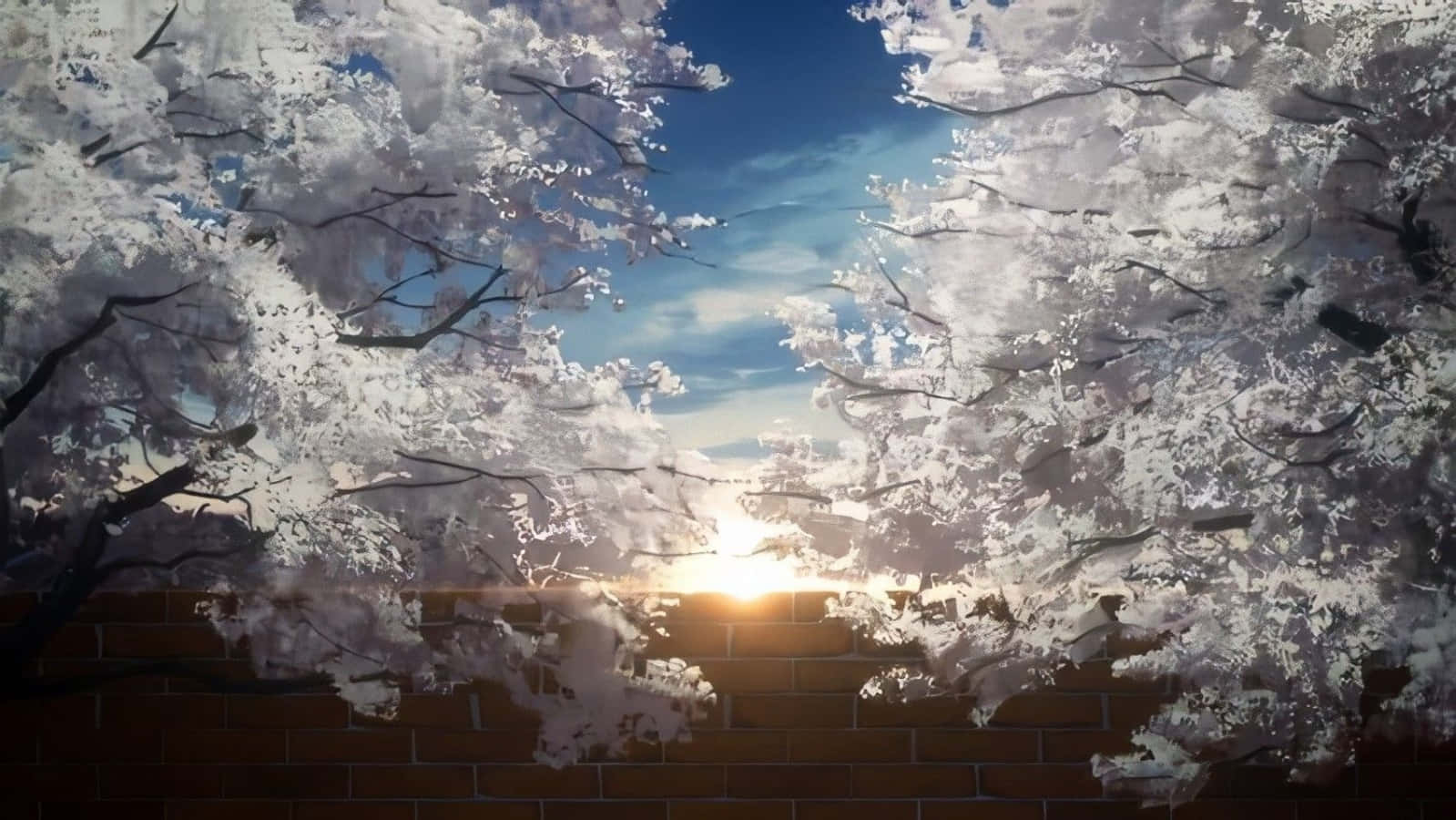 1600x900 Download Demon Slayer Scenery Winter Forest Trees Wallpaper, Desktop
