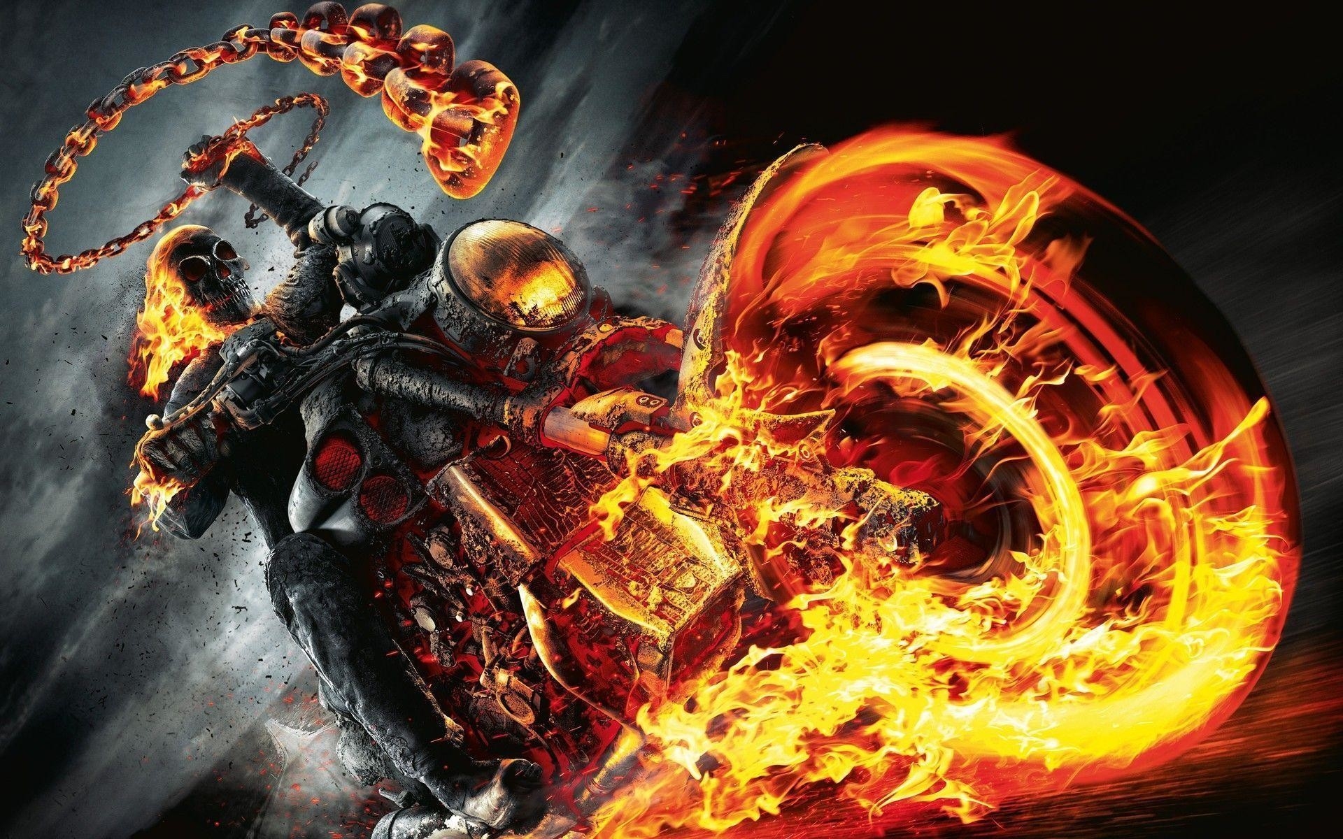 1920x1200 Fire Skulls Wallpaper, Desktop