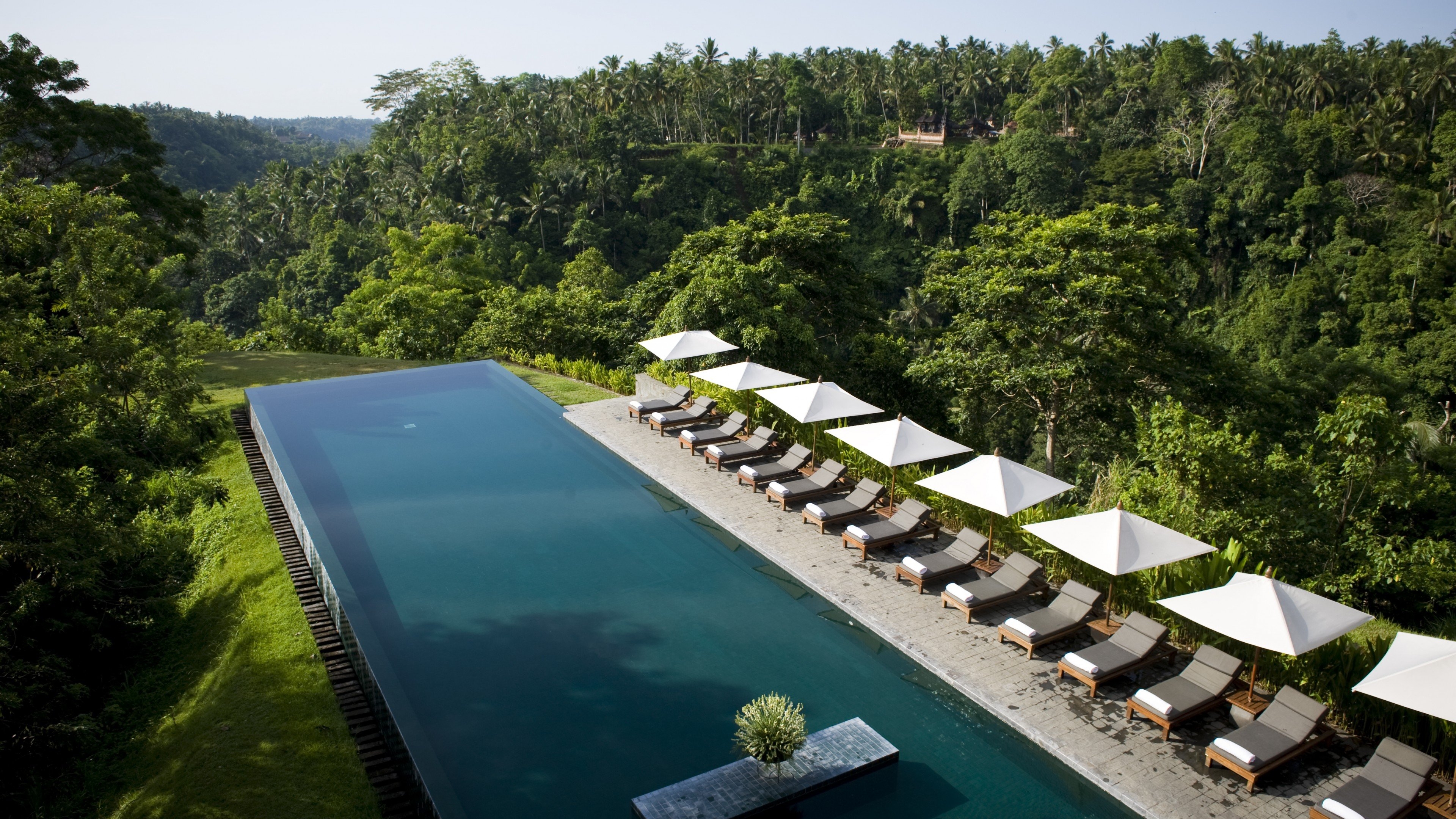 3840x2160 Wallpaper Alila Ubud, Bali, Indonesia, The best hotel pools 2017, Desktop