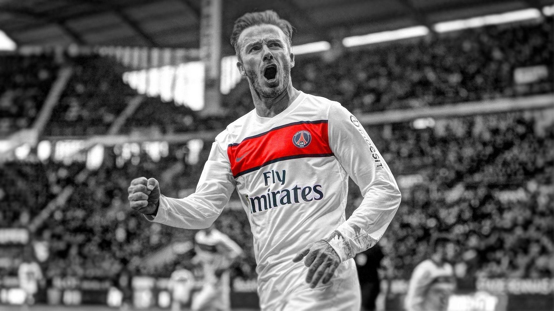 1920x1080 soccer, David Beckham, HDR photography, selective coloring, PSG, Desktop