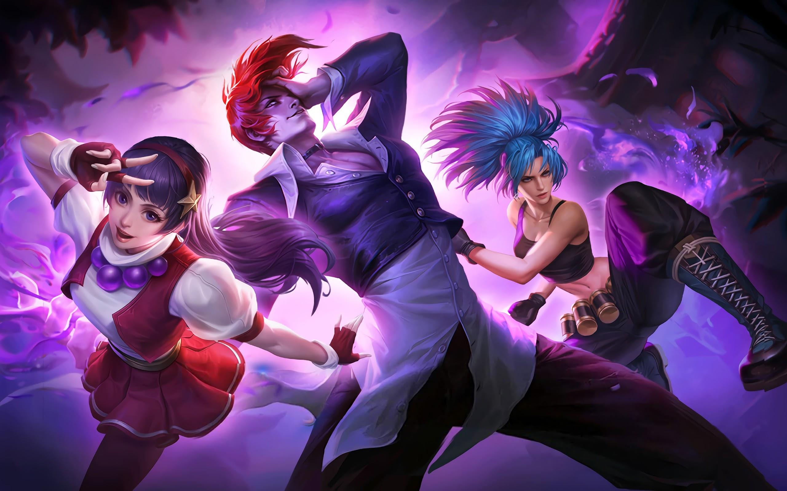 2560x1600 Chou, Iori, Guinevere, Athena Asamiya, Karina, Leona, ML, KoF, Skins, Desktop