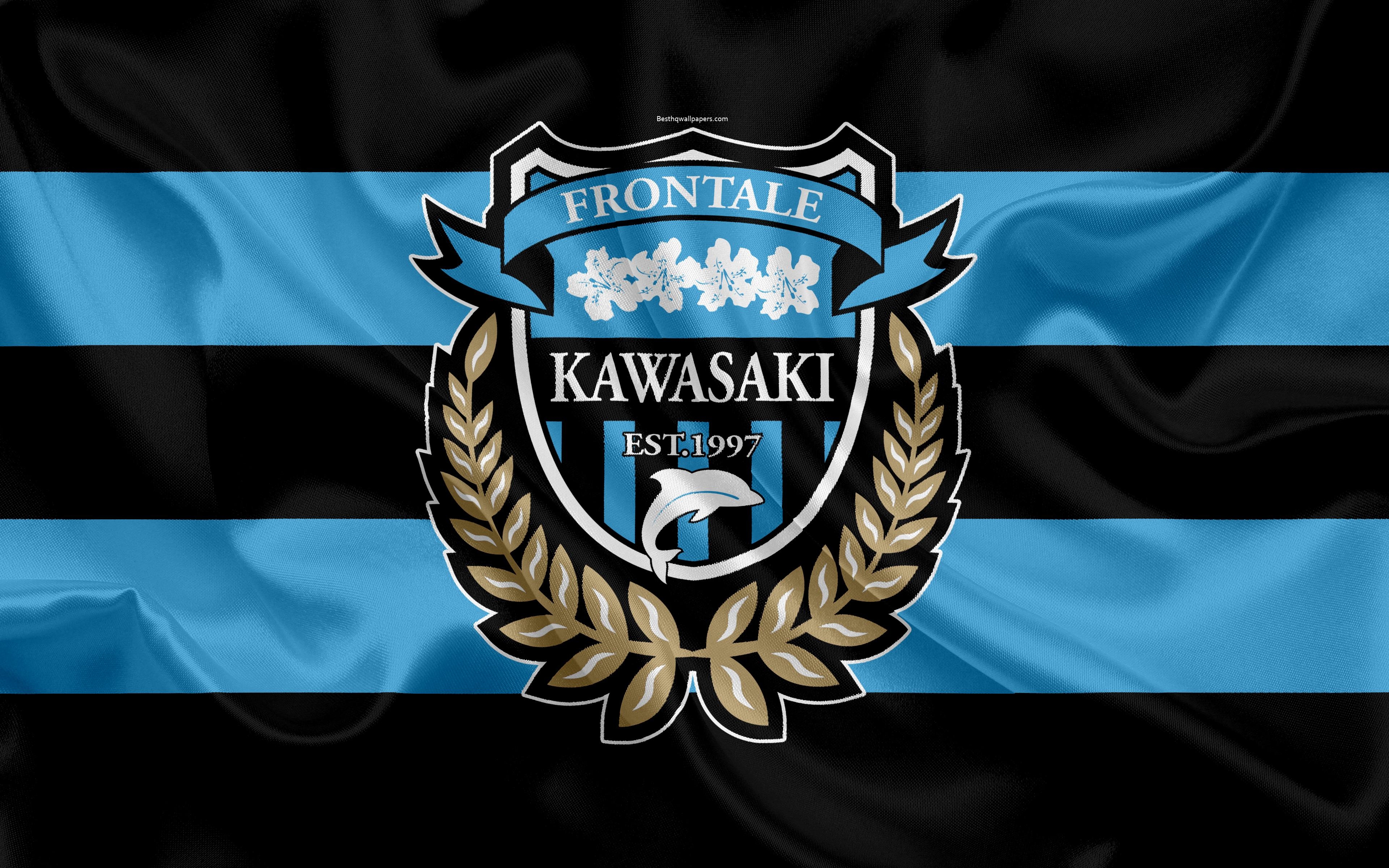 3840x2400 Download wallpaper Kawasaki Frontale, FC, 4k, Japanese football, Desktop