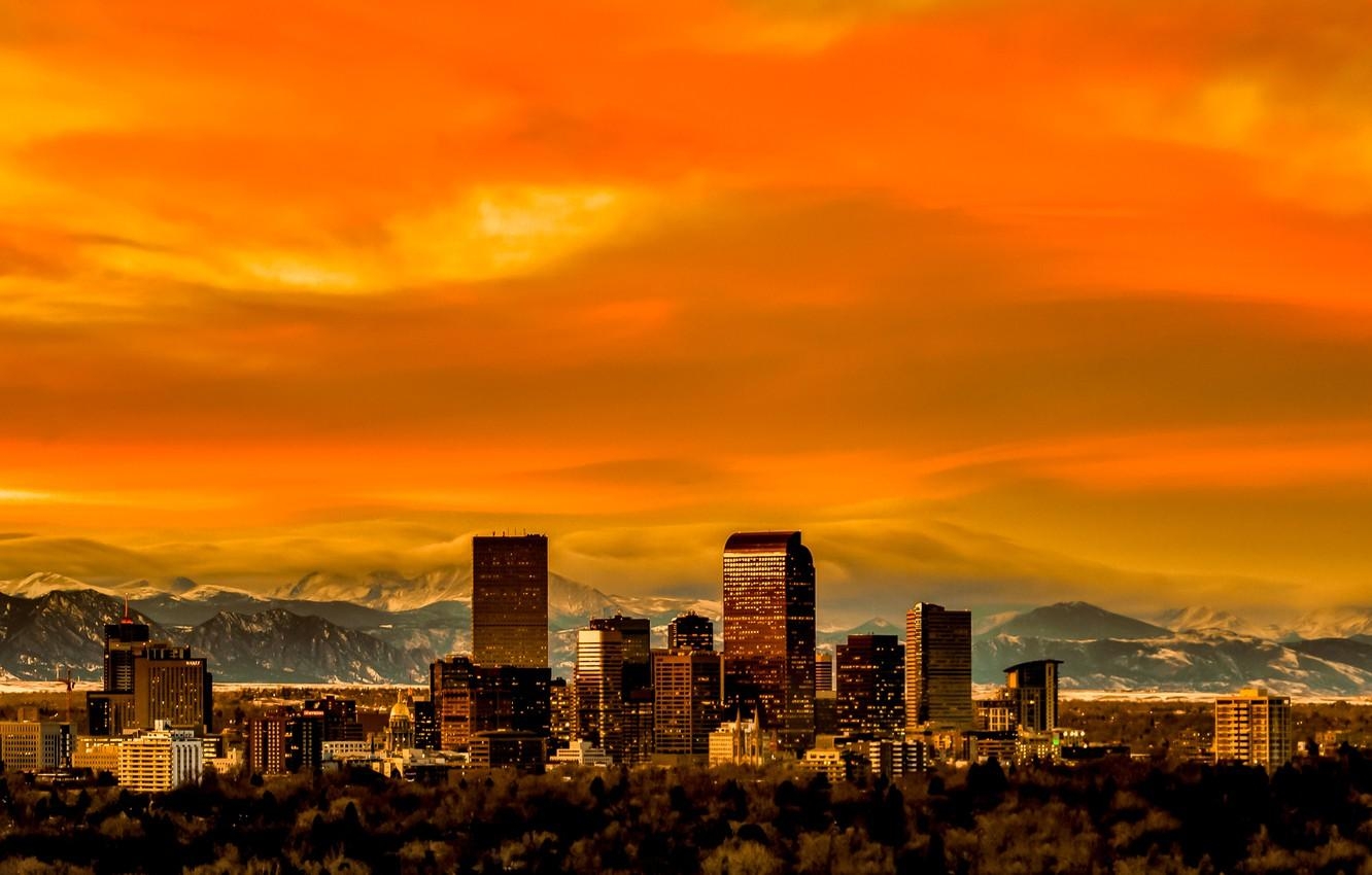 1340x850 Wallpaper Colorado, panorama, skyline, Denver, Colorado, Denver, Desktop