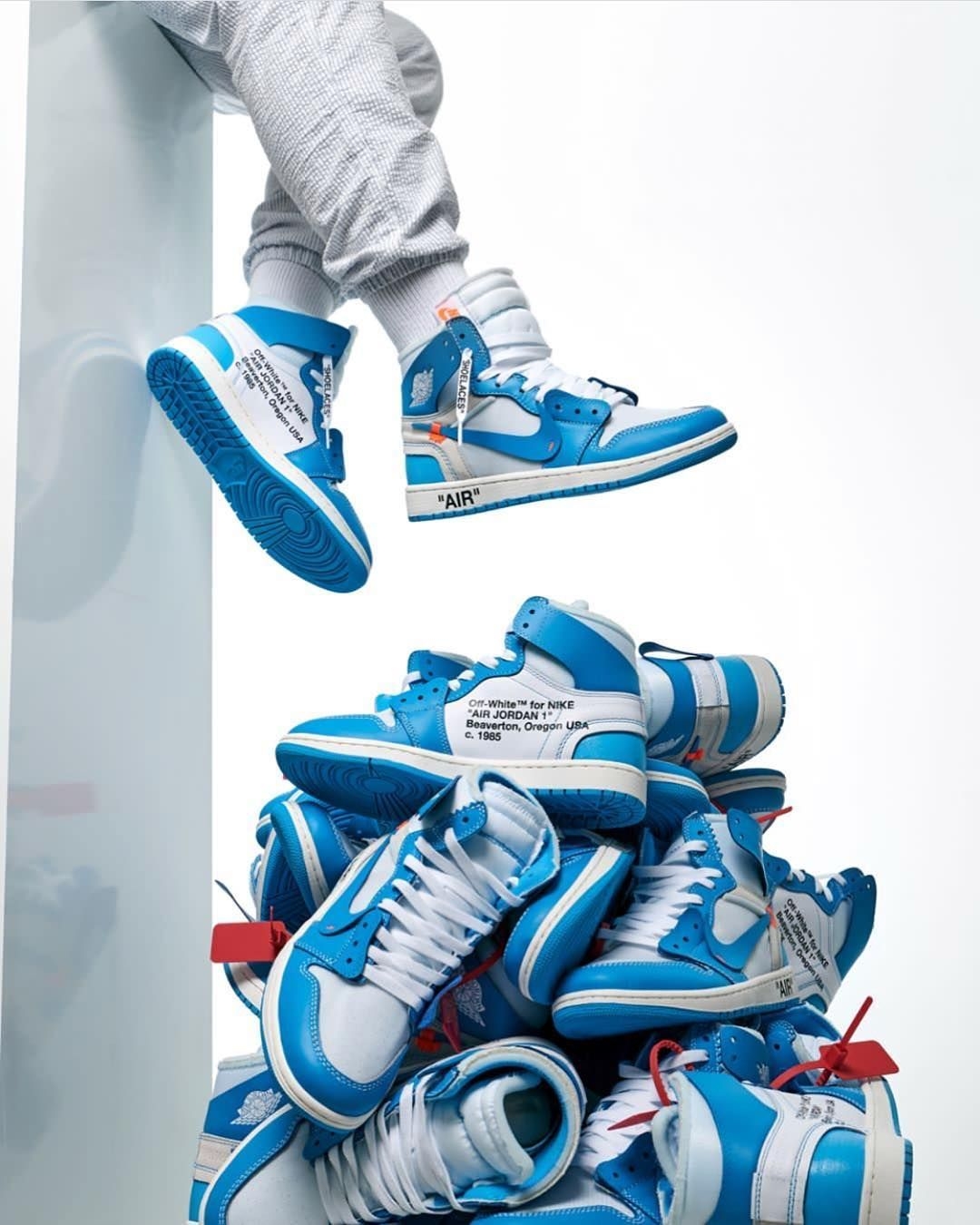 1080x1350 Off White Jordan 1 Blue Wallpaper, Phone