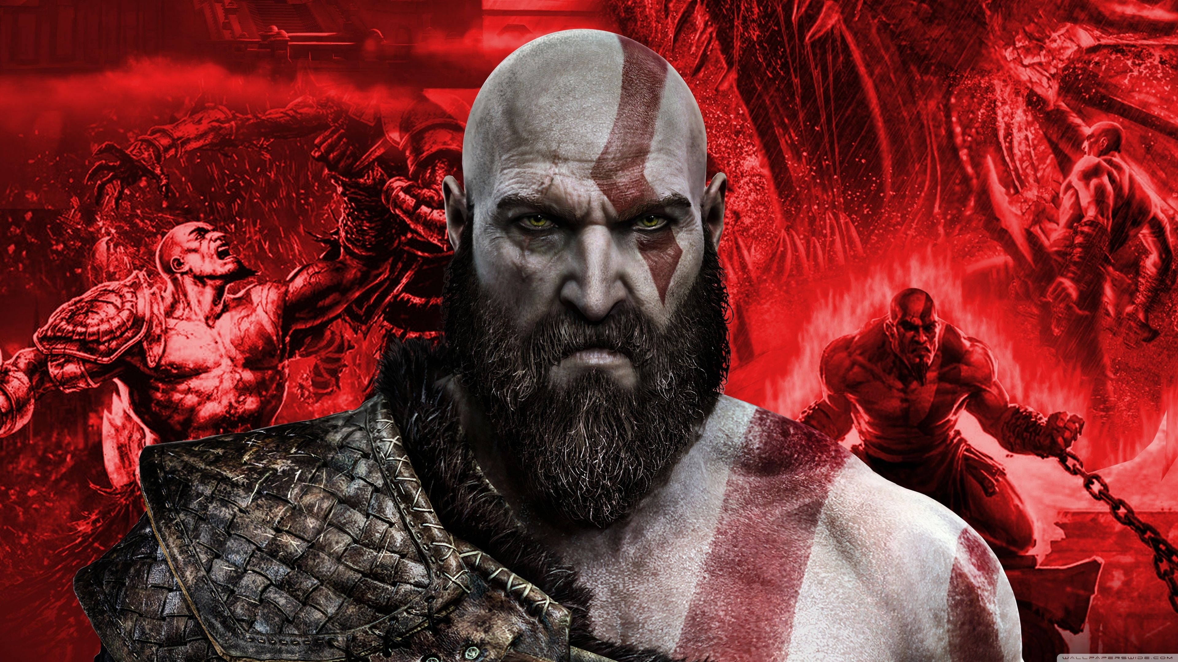 3840x2160 Wallpaper Kratos, God of War, 4K, Games, Desktop