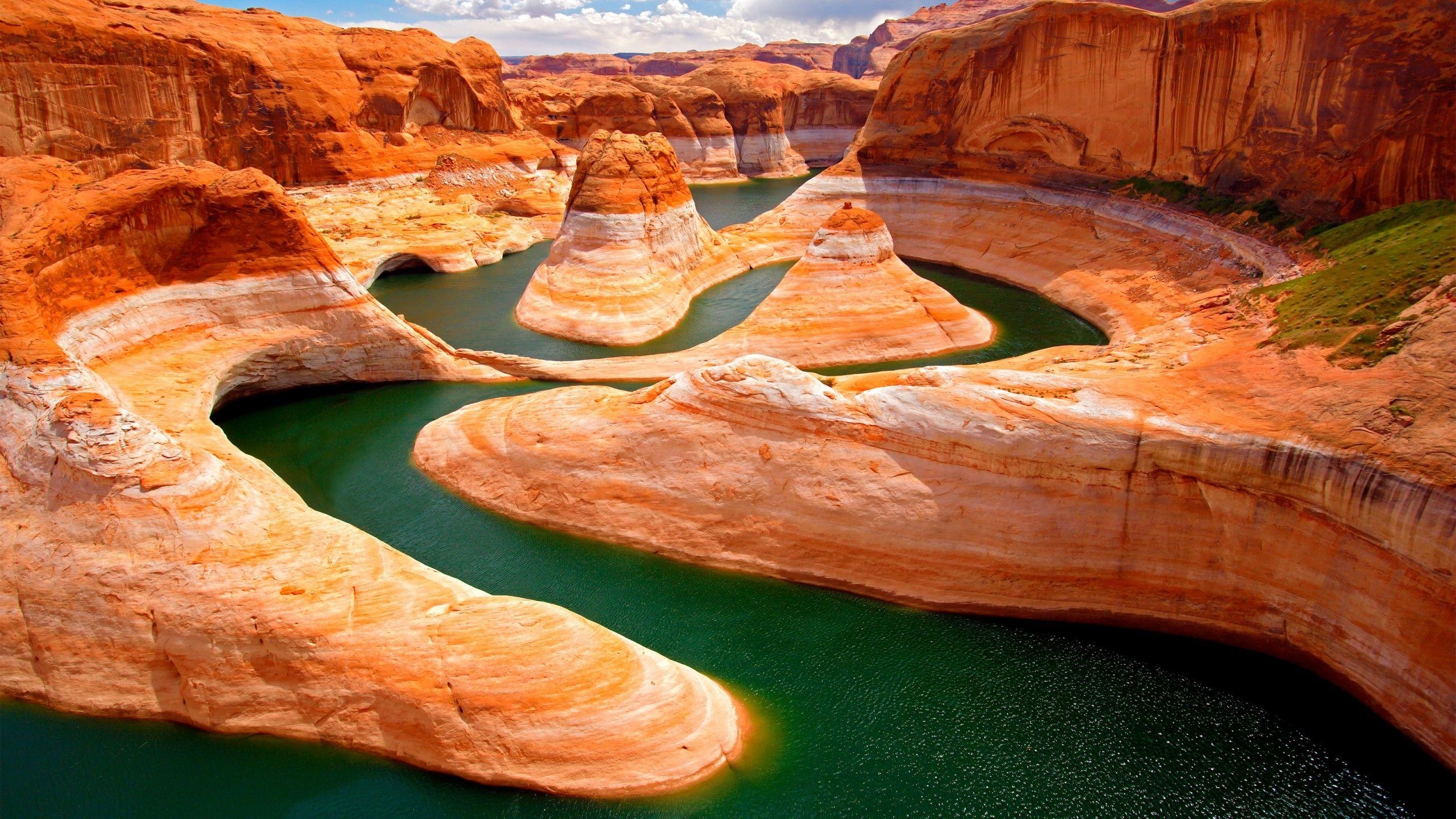 2560x1440 Wallpaper Glen Canyon, Lake Powell, Utah, Arizona, HD, Nature, Desktop