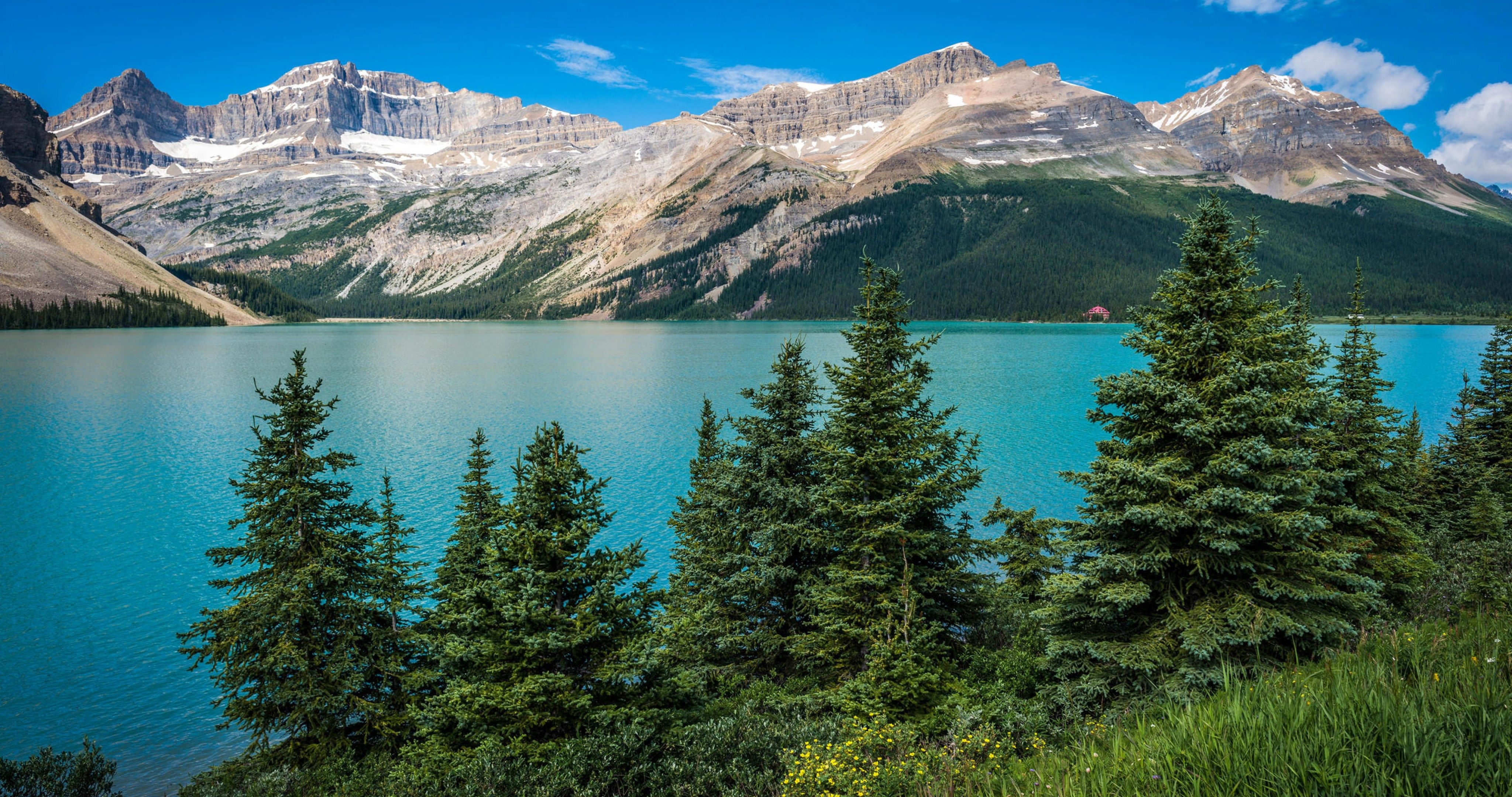 4100x2160 bow lake banff national park wallpaper 4k ultra HD wallpaper, Desktop