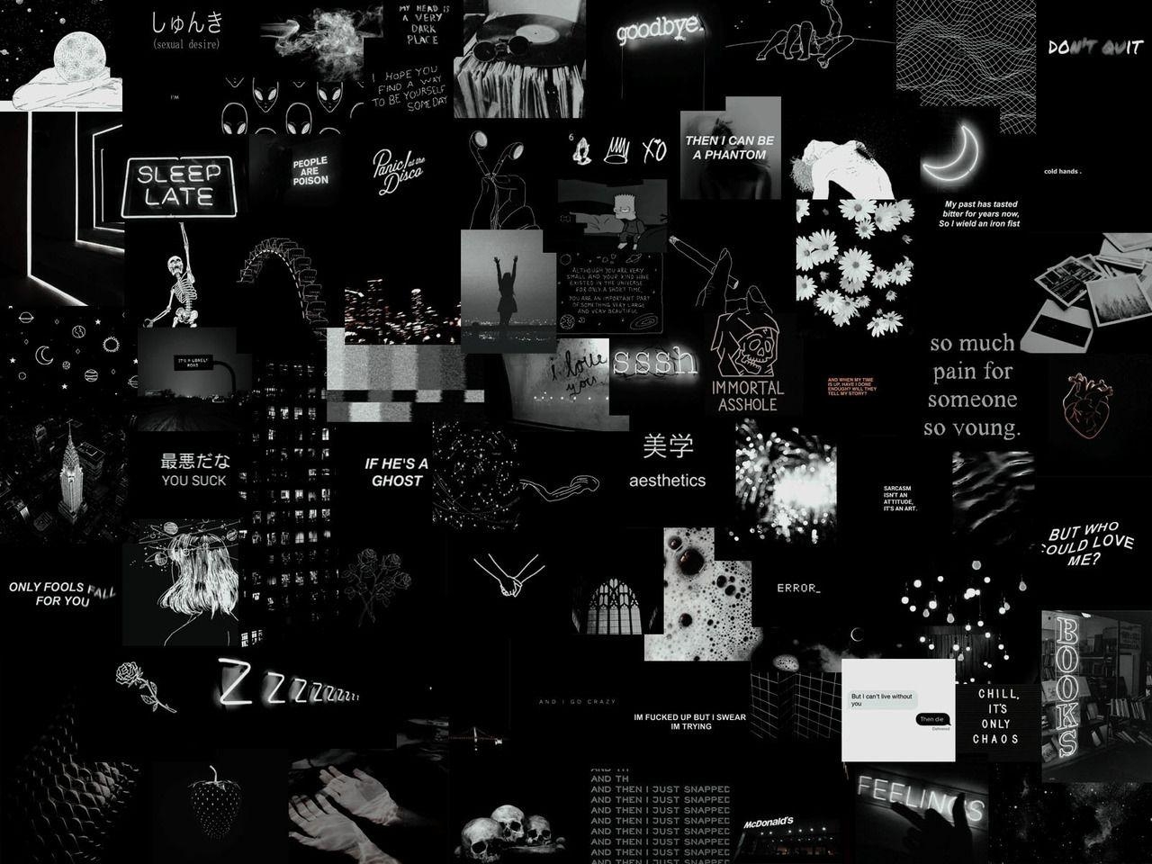 1280x960 Black Aesthetic Tumblr Laptop Wallpaper Free Black, Desktop