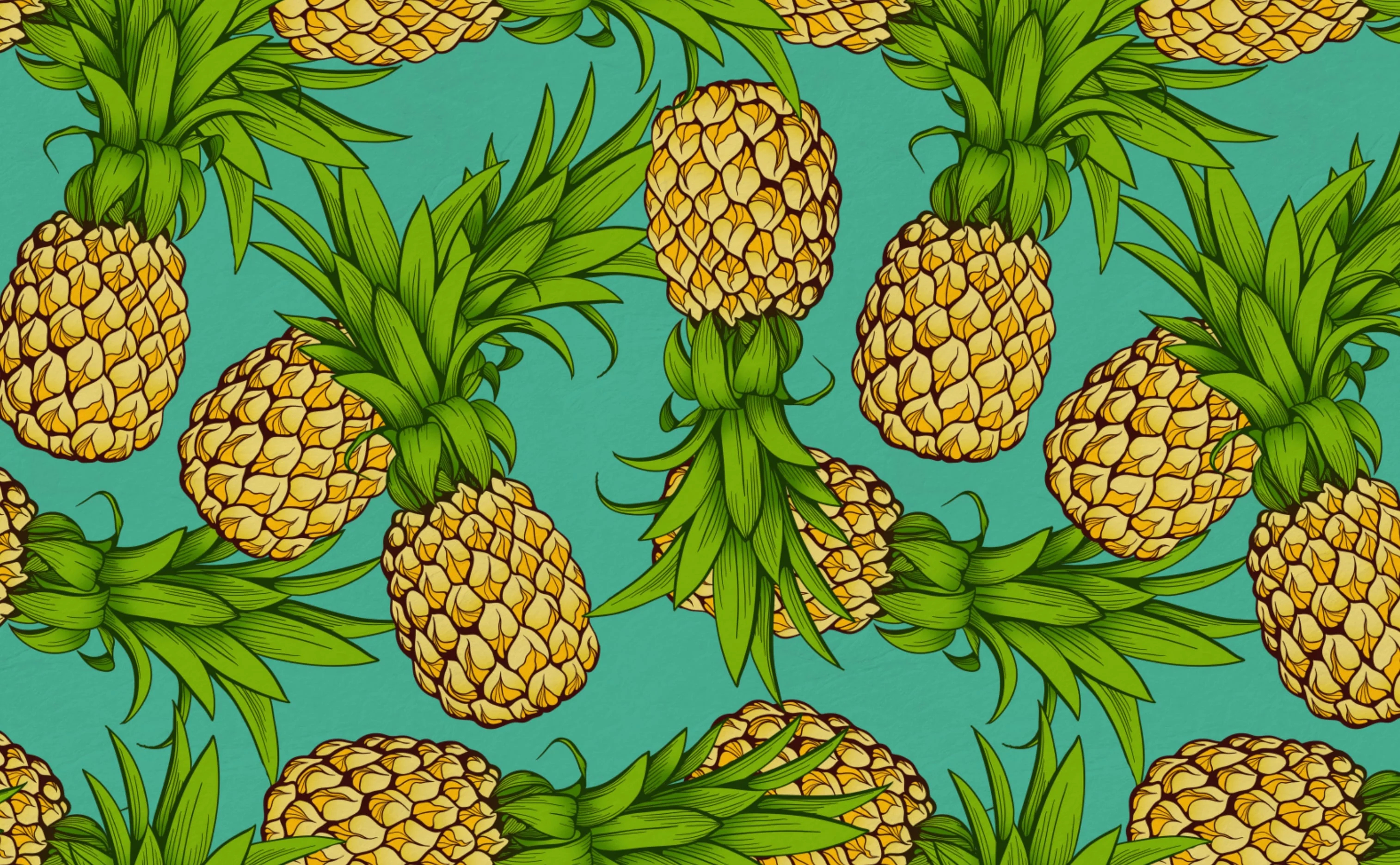 3030x1880 Pop Art Pineapples Wallpaper for Walls, Desktop