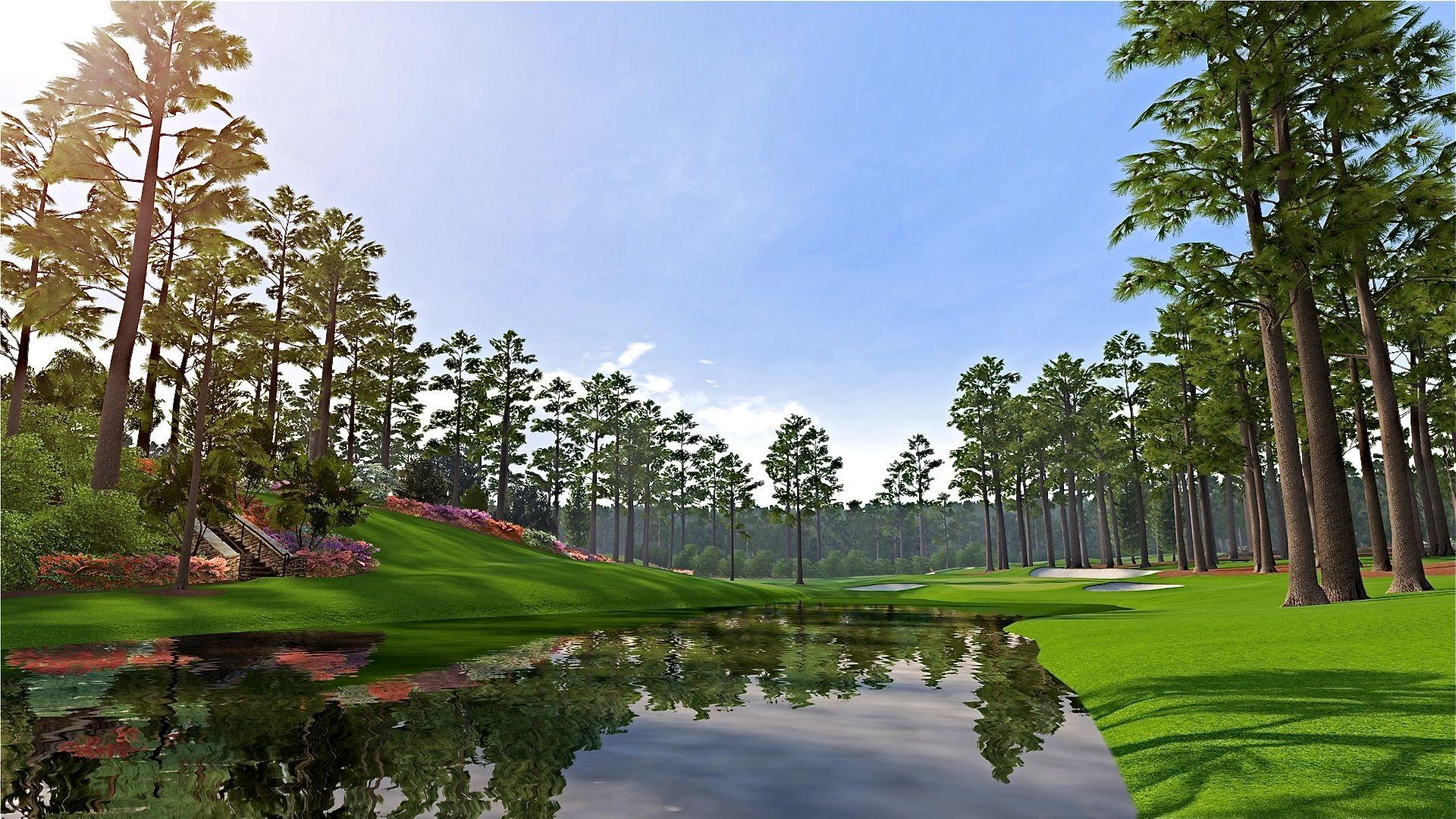 1920x1080 Augusta National hole. Just beautiful. #golf #landscapes, Desktop