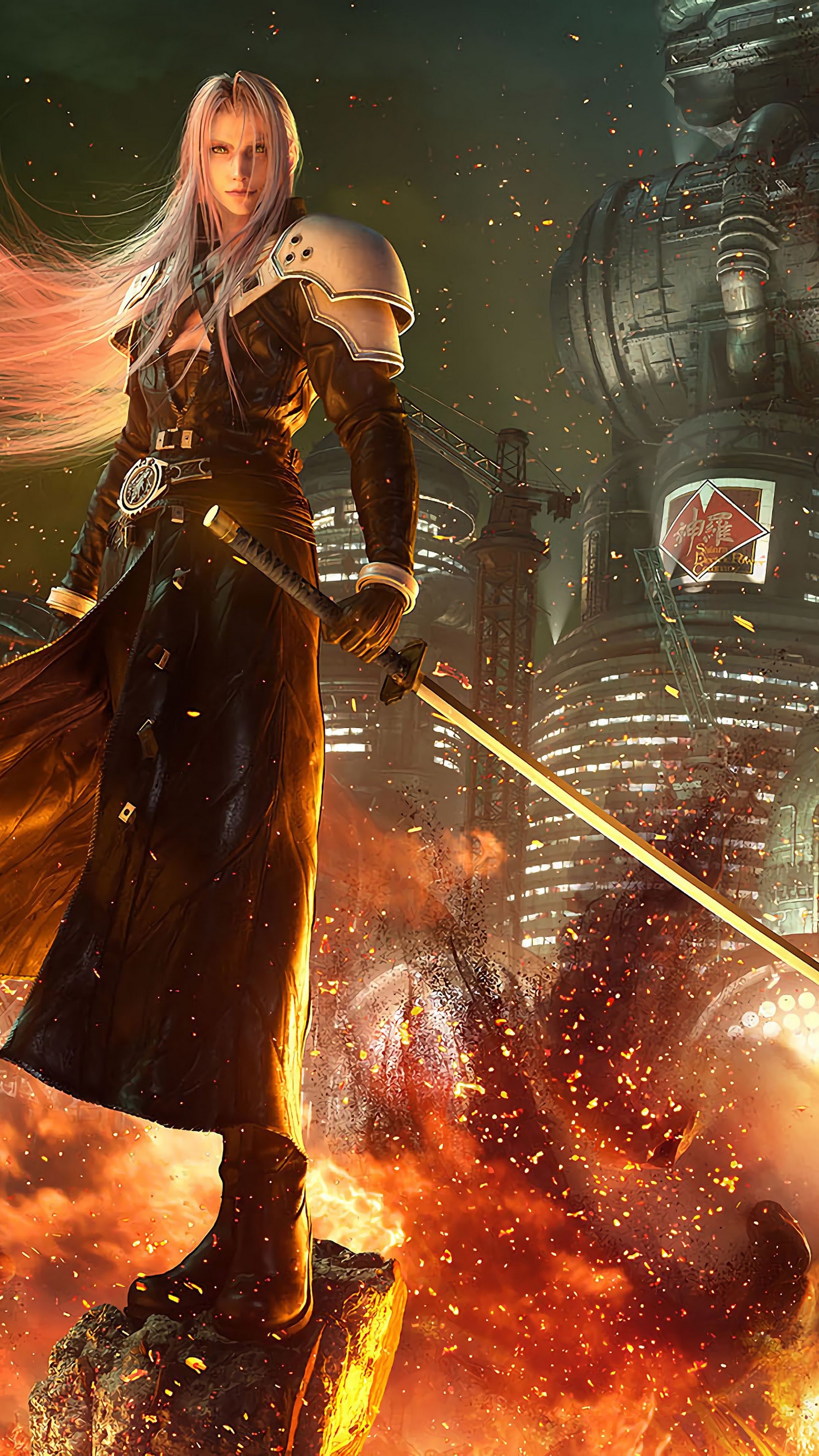 2160x3840 Sephiroth Final Fantasy 7 Remake 4K Wallpaper, Phone