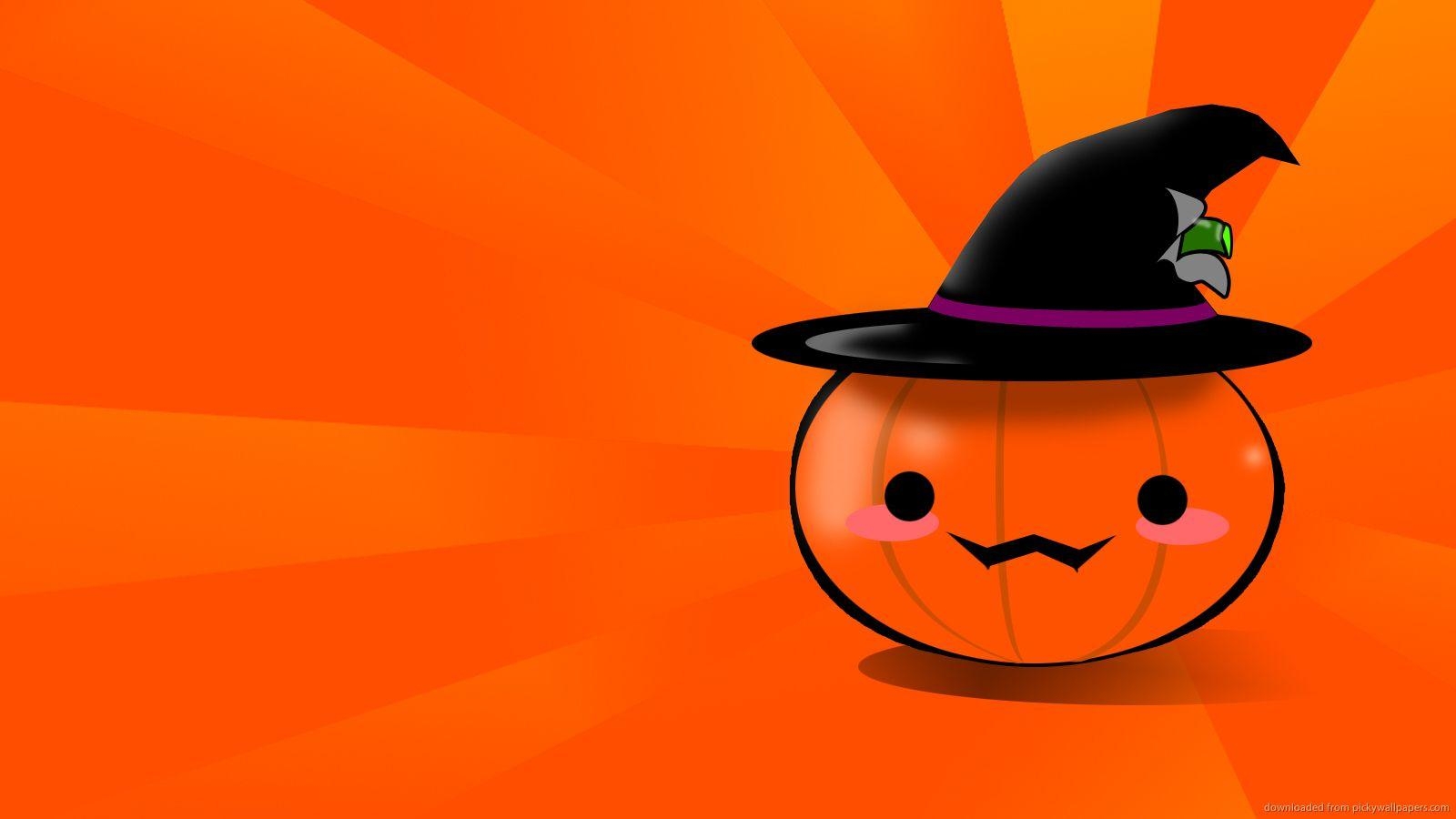 1600x900 Cute Pumpkin Halloween Wallpaper. Halloween Picture, Desktop