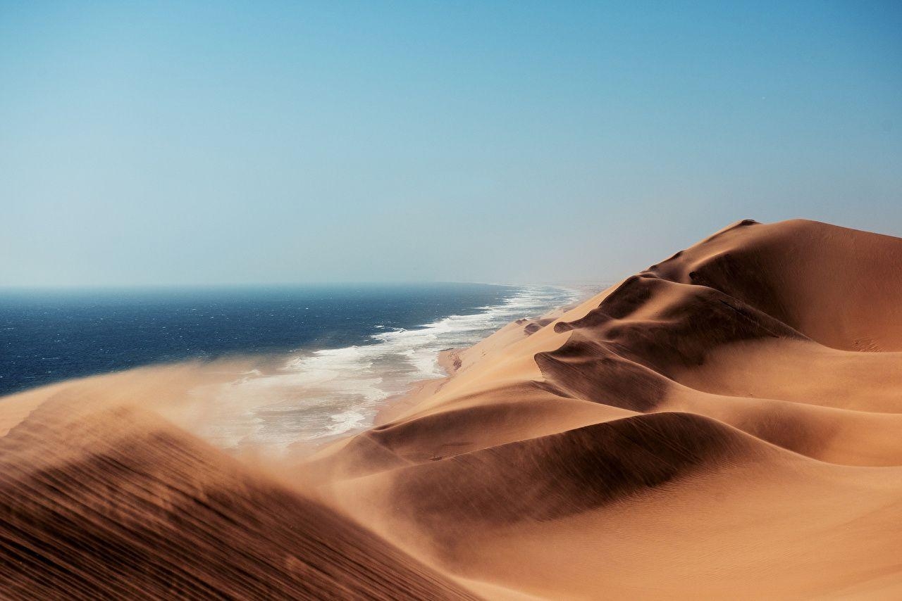 1280x860 Namibia Kalahari Desert Sea Nature Sand Coast, Desktop