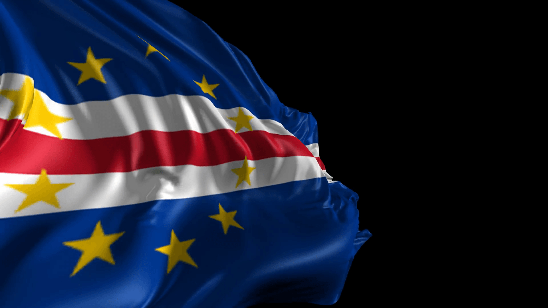 1920x1080 Flag of Cape Verde- Beautiful 3D animation of Flag of Cape Verde, Desktop