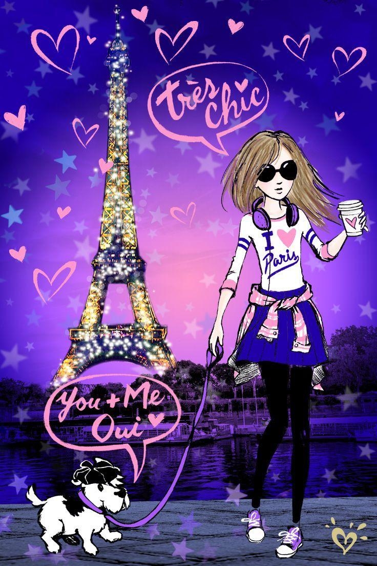 740x1110 Purple Cute Girly Paris Wallpaper iPhone, Phone