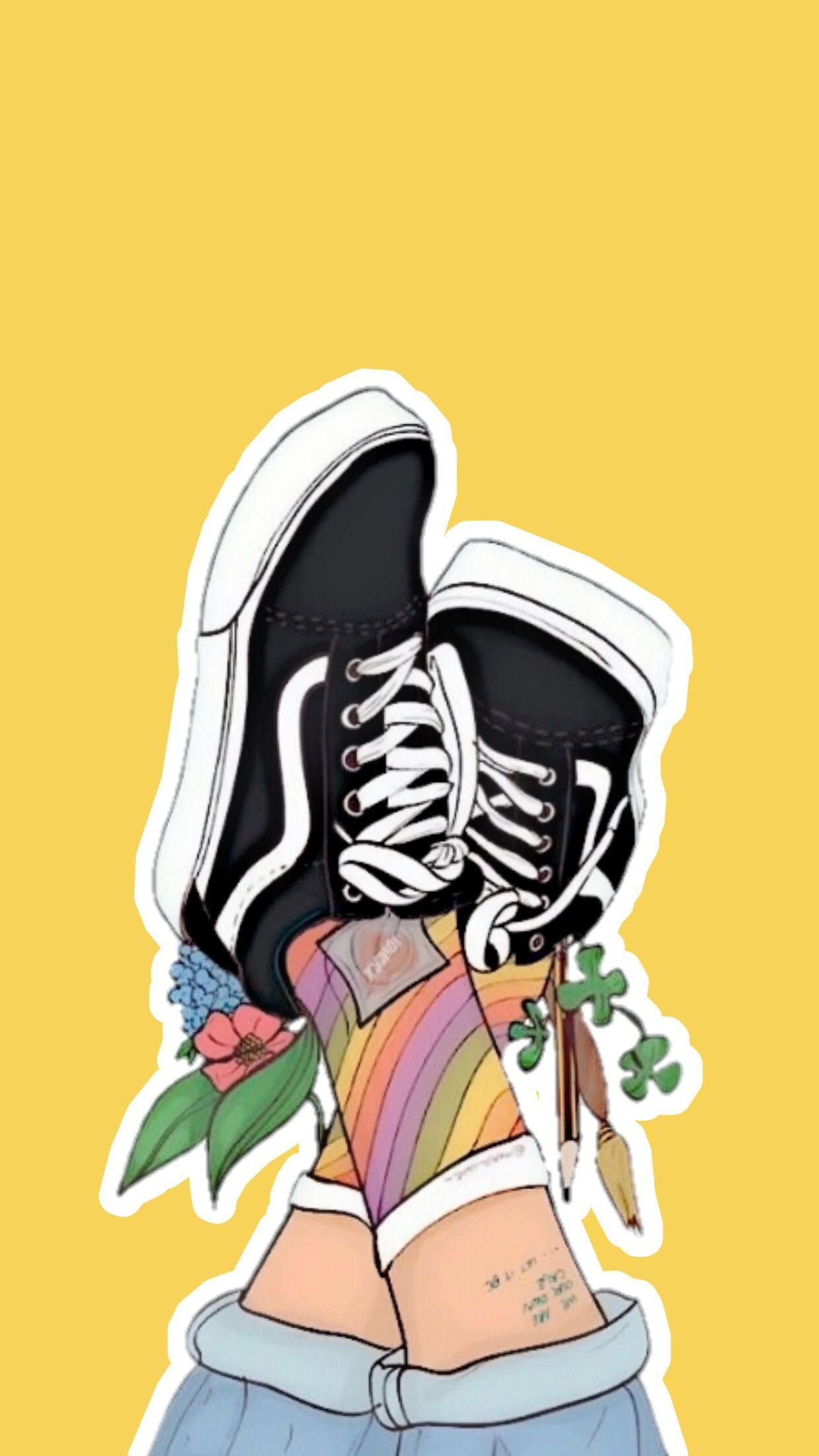 1250x2210 Yellow Lockscreen / Wallpaper / Background Aesthetic Vans, Phone