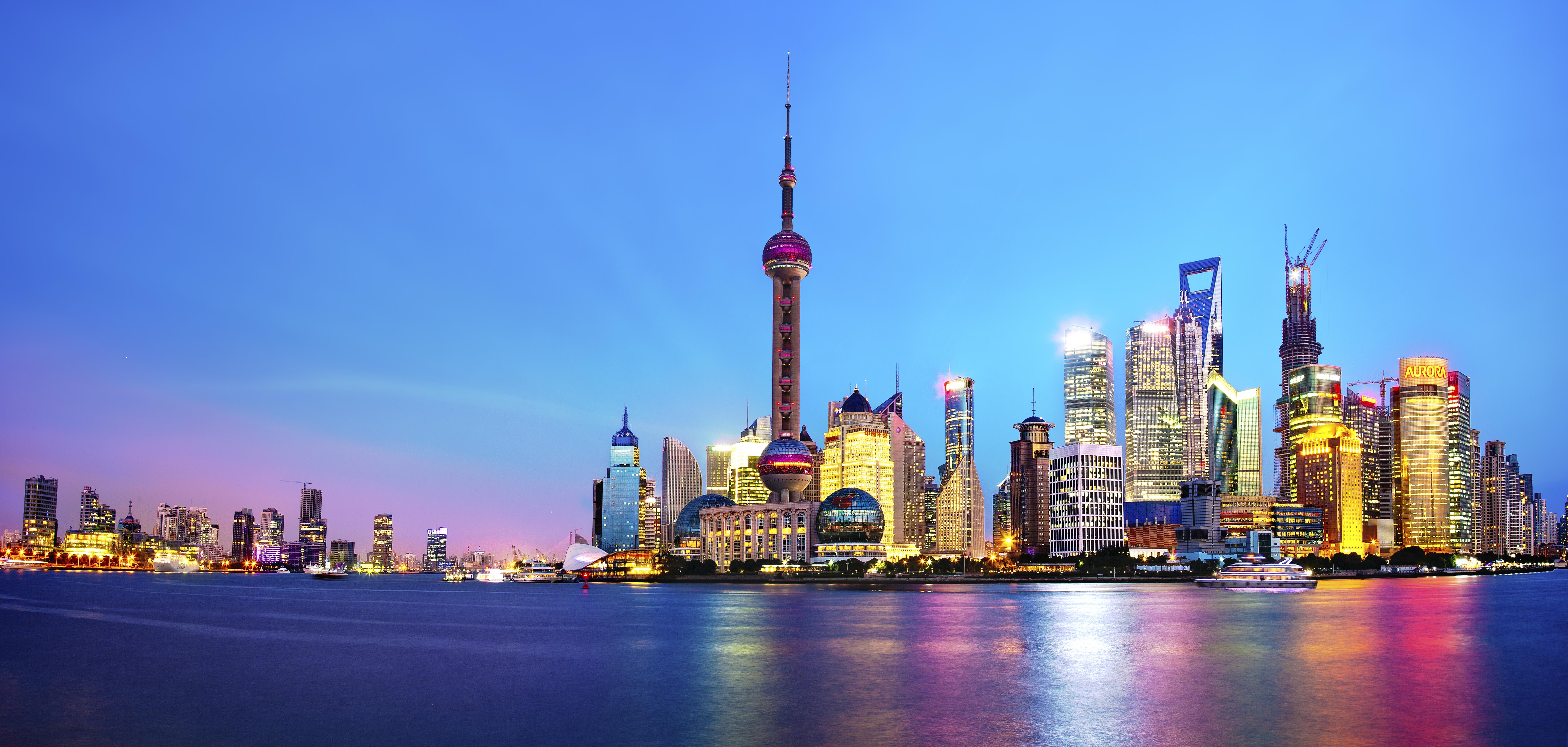 7790x3720 Shanghai Wallpaper, Picture, Image, Dual Screen