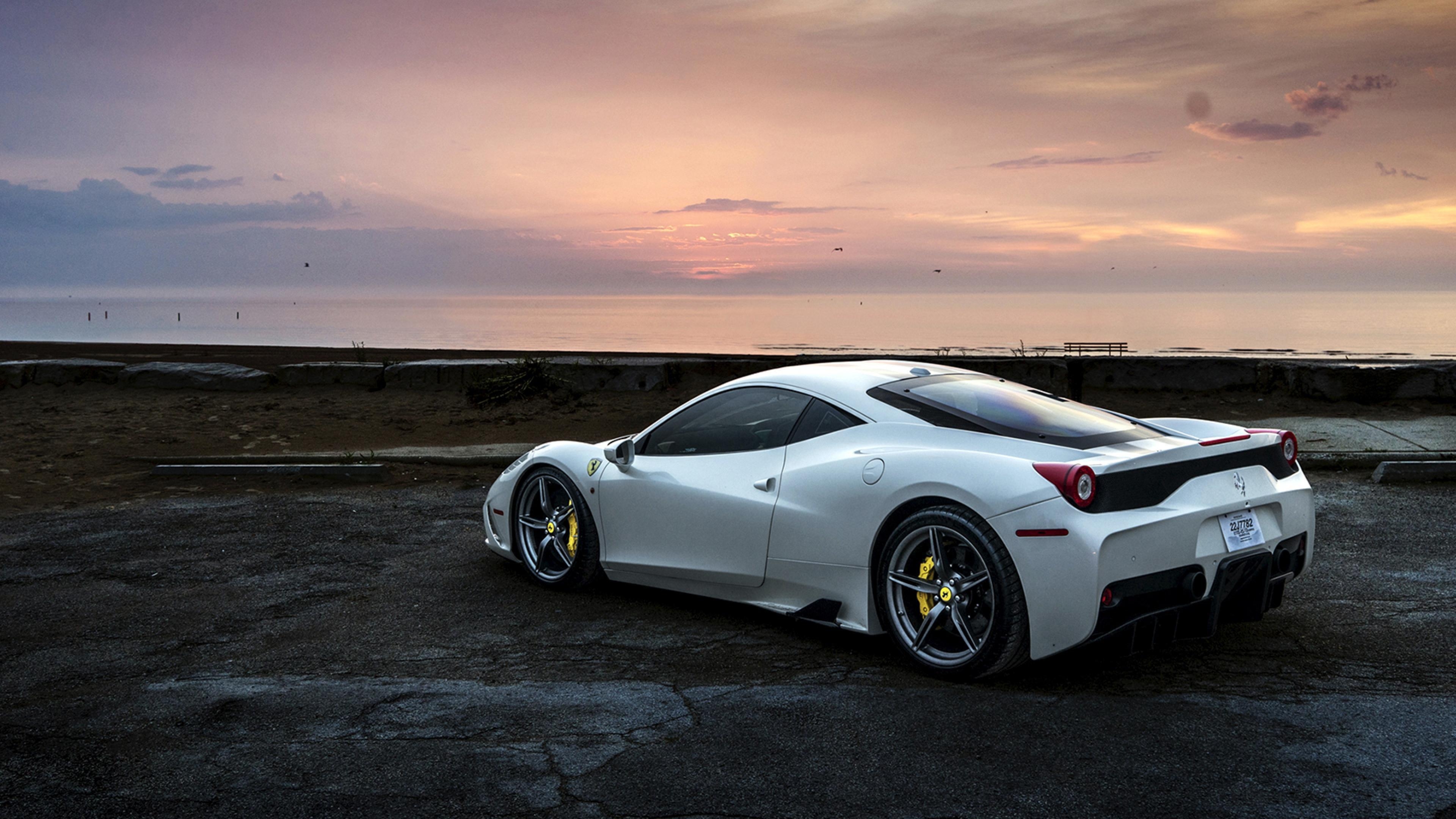 3840x2160 Ferrari 458 White, HD Cars, 4k Wallpaper, Image, Background, Desktop