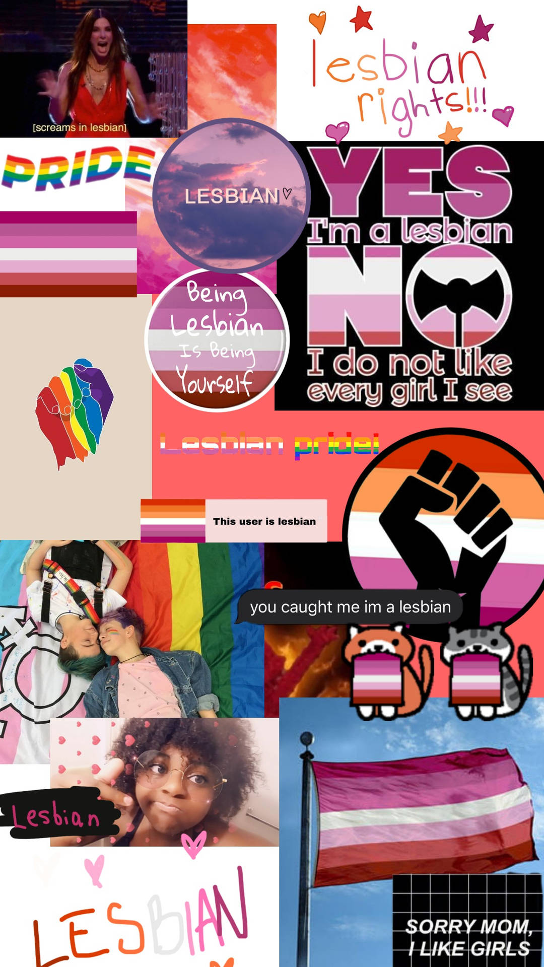 1080x1920 Download Be Yourself Lesbian Flag Wallpaper, Phone