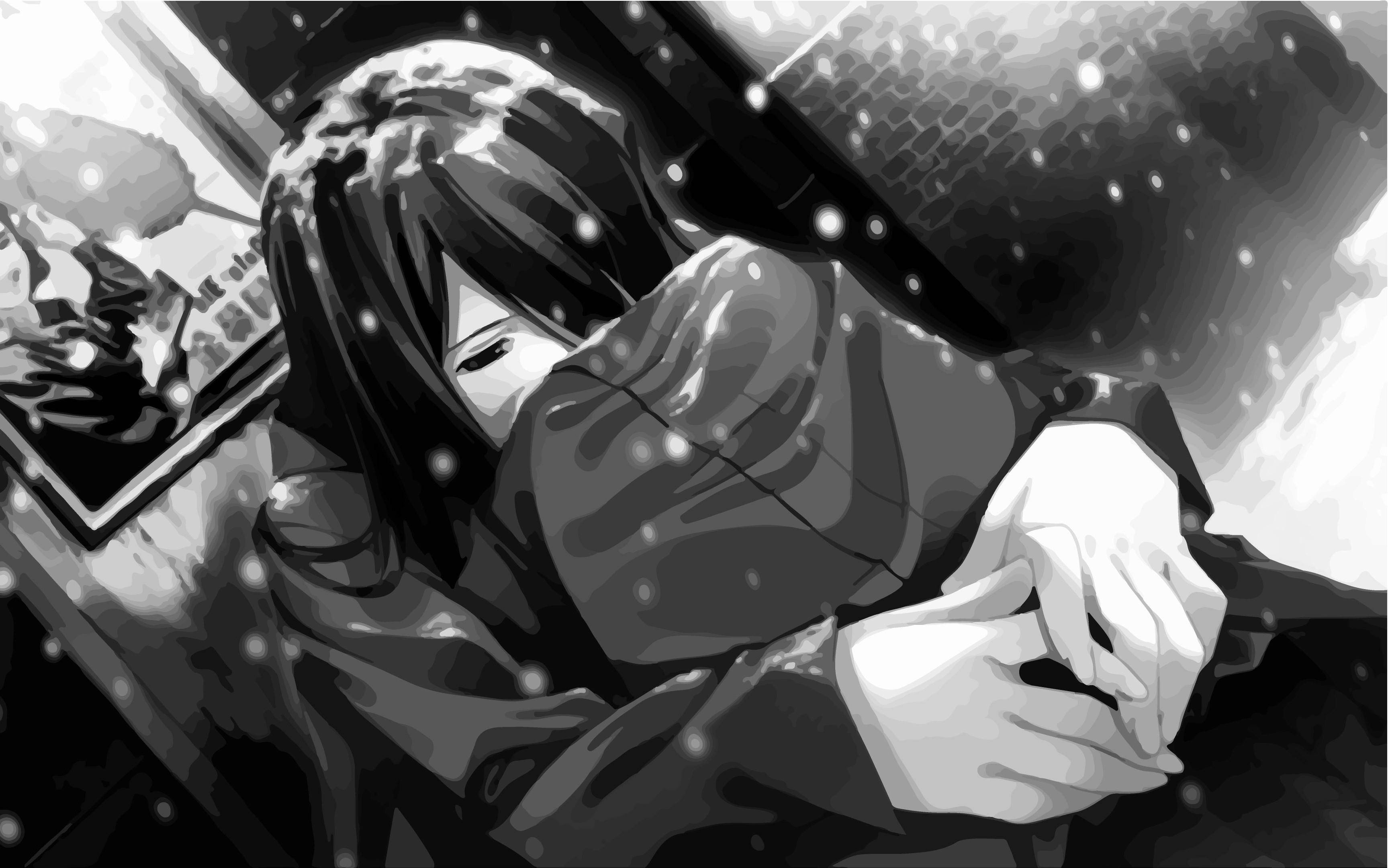 3460x2160 Free Sad Anime Girl Black And White Wallpaper Downloads, Sad Anime Girl Black And White Wallpaper for FREE, Desktop