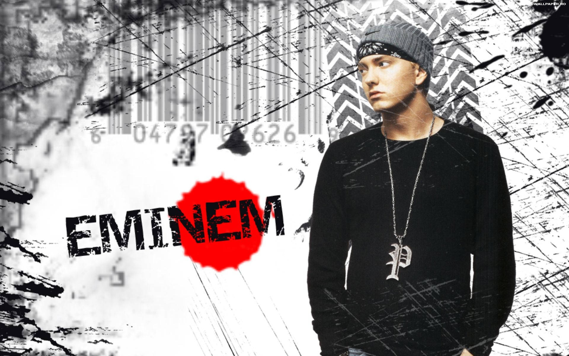 1920x1200 Download Eminem In Black Over Barcode Wallpaper, Desktop