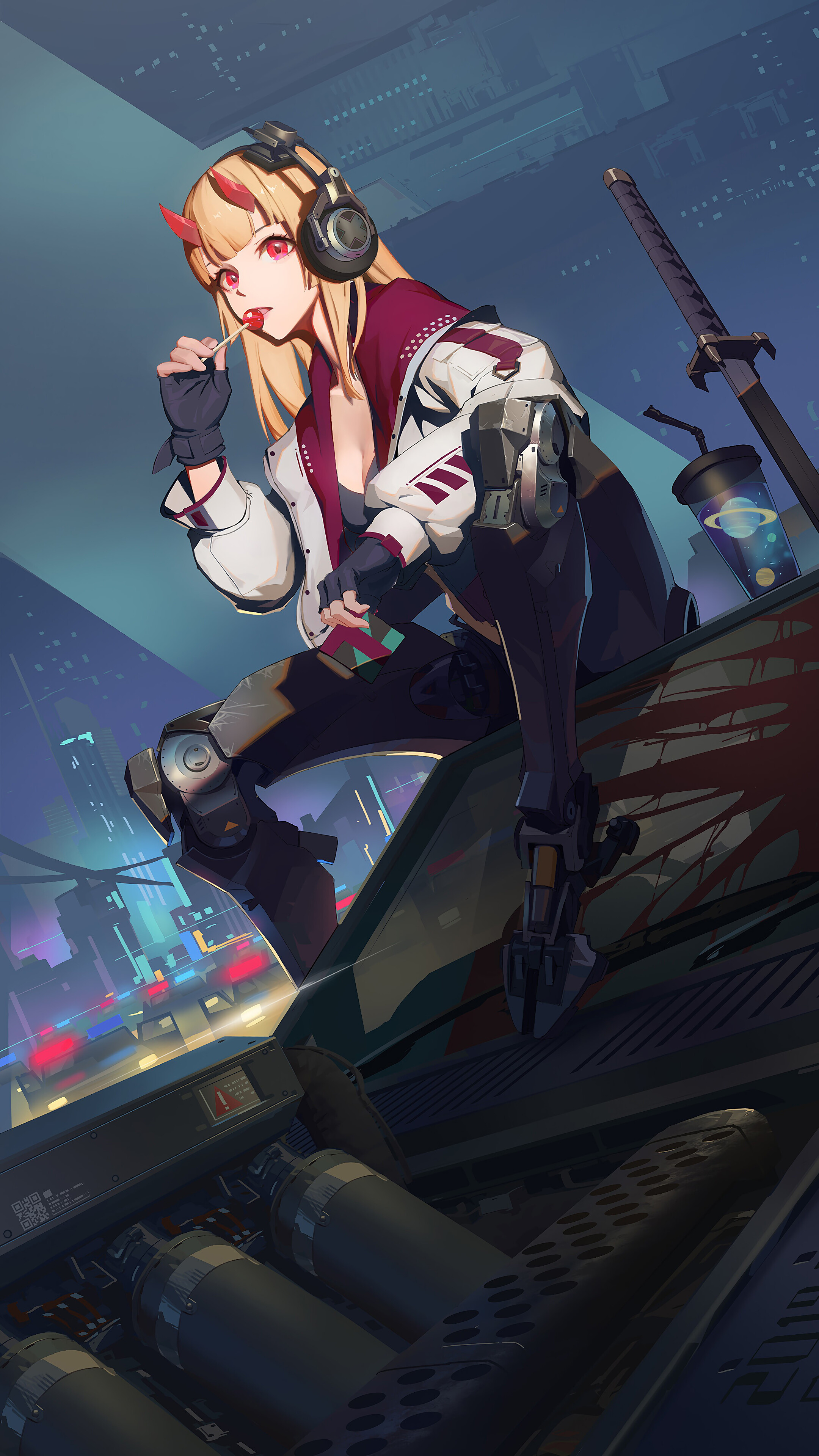 2160x3840 Anime, Girl, Cyberpunk, Sci Fi, 4k Gallery HD Wallpaper, Phone