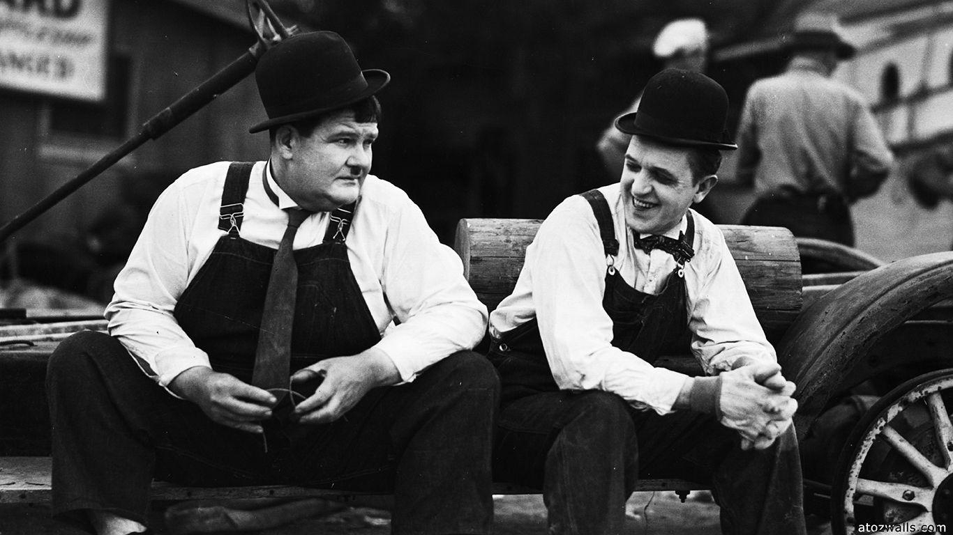 1370x770 laurel and hardy friends HD wallpaper download, Desktop