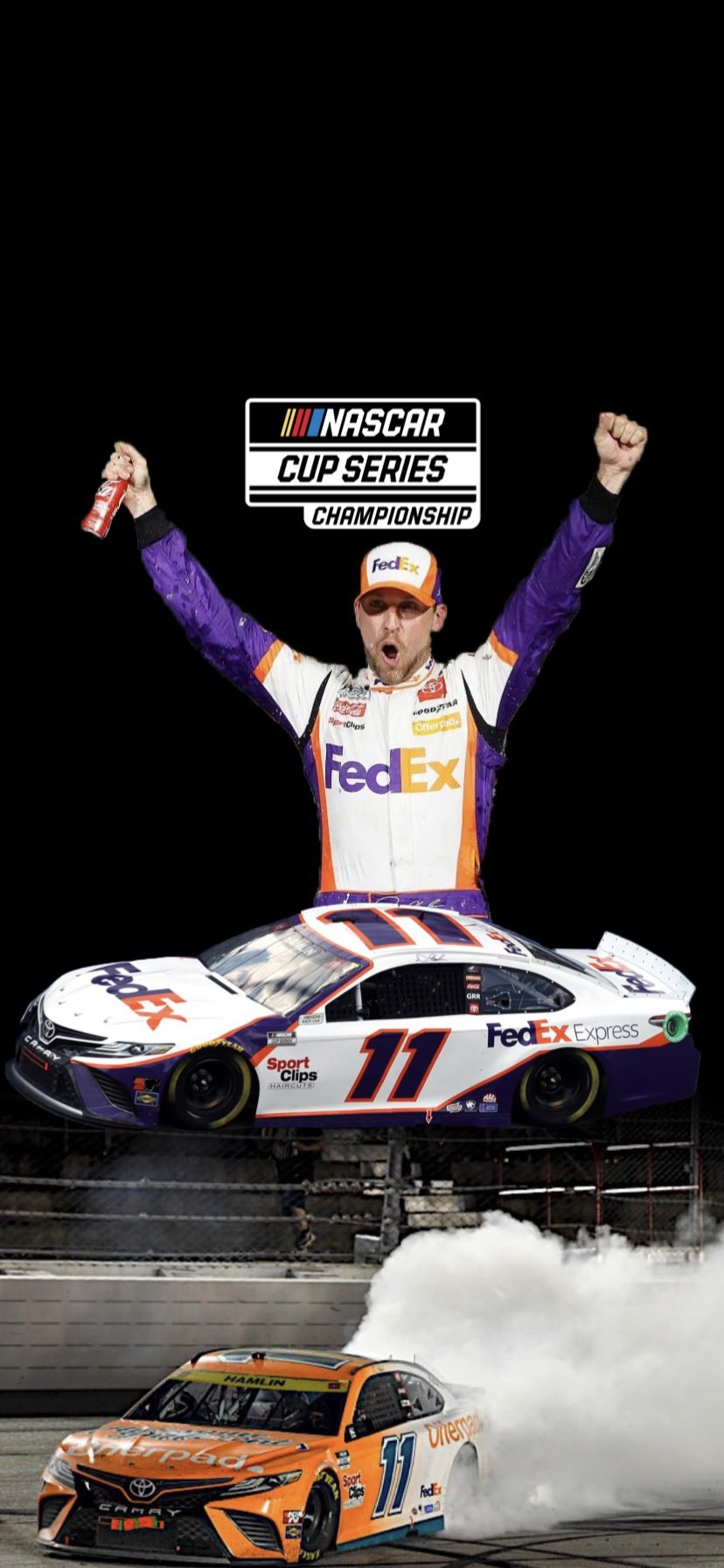 830x1800 NASCAR Wallpaper - #Championship4 wallpaper and picks! The order of who I think will win is the same as who I want to win. Kyle Larson Denny Hamlin Martin Truex Jr, Phone