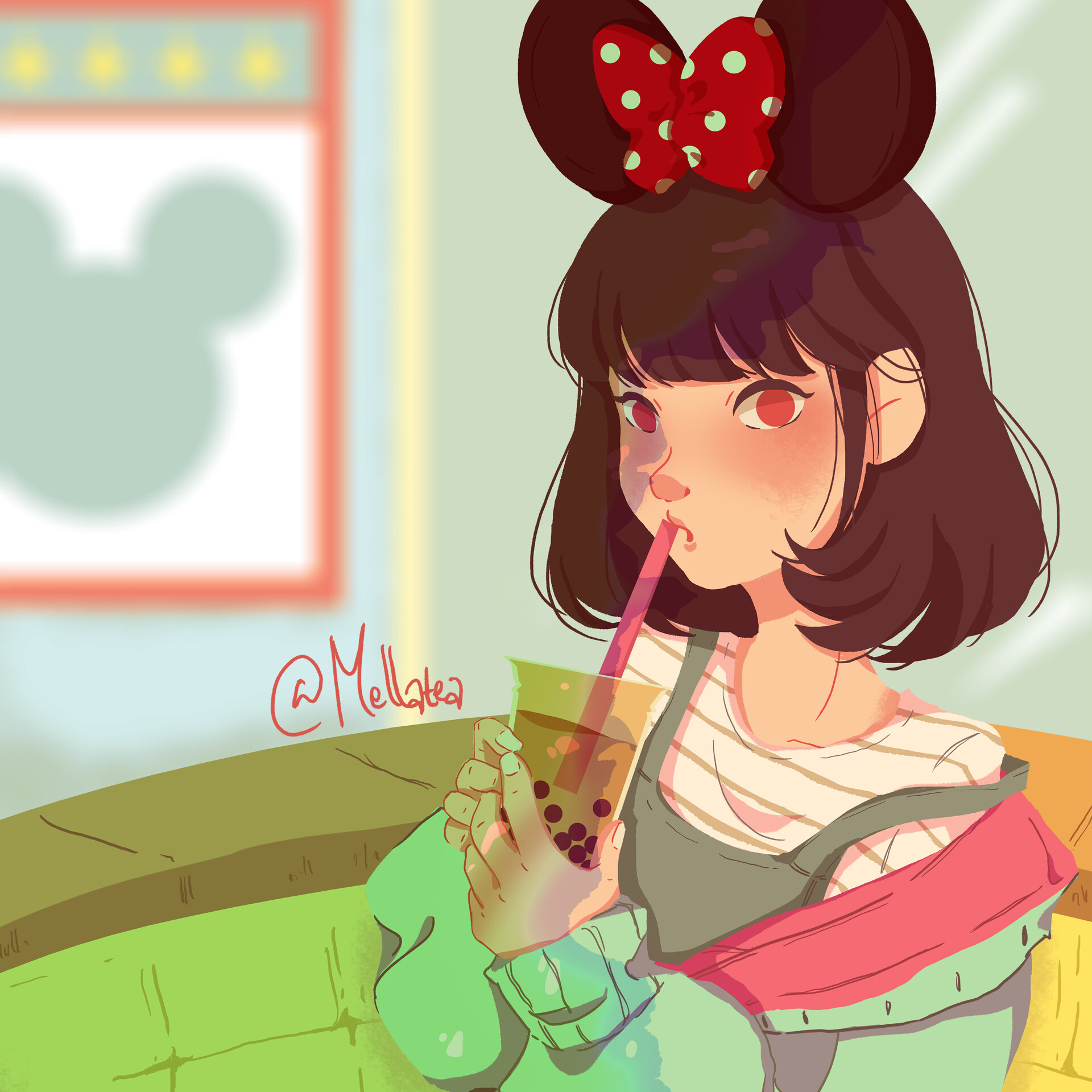 1920x1920 Boba Tea Girl, Pamela Felita, Phone