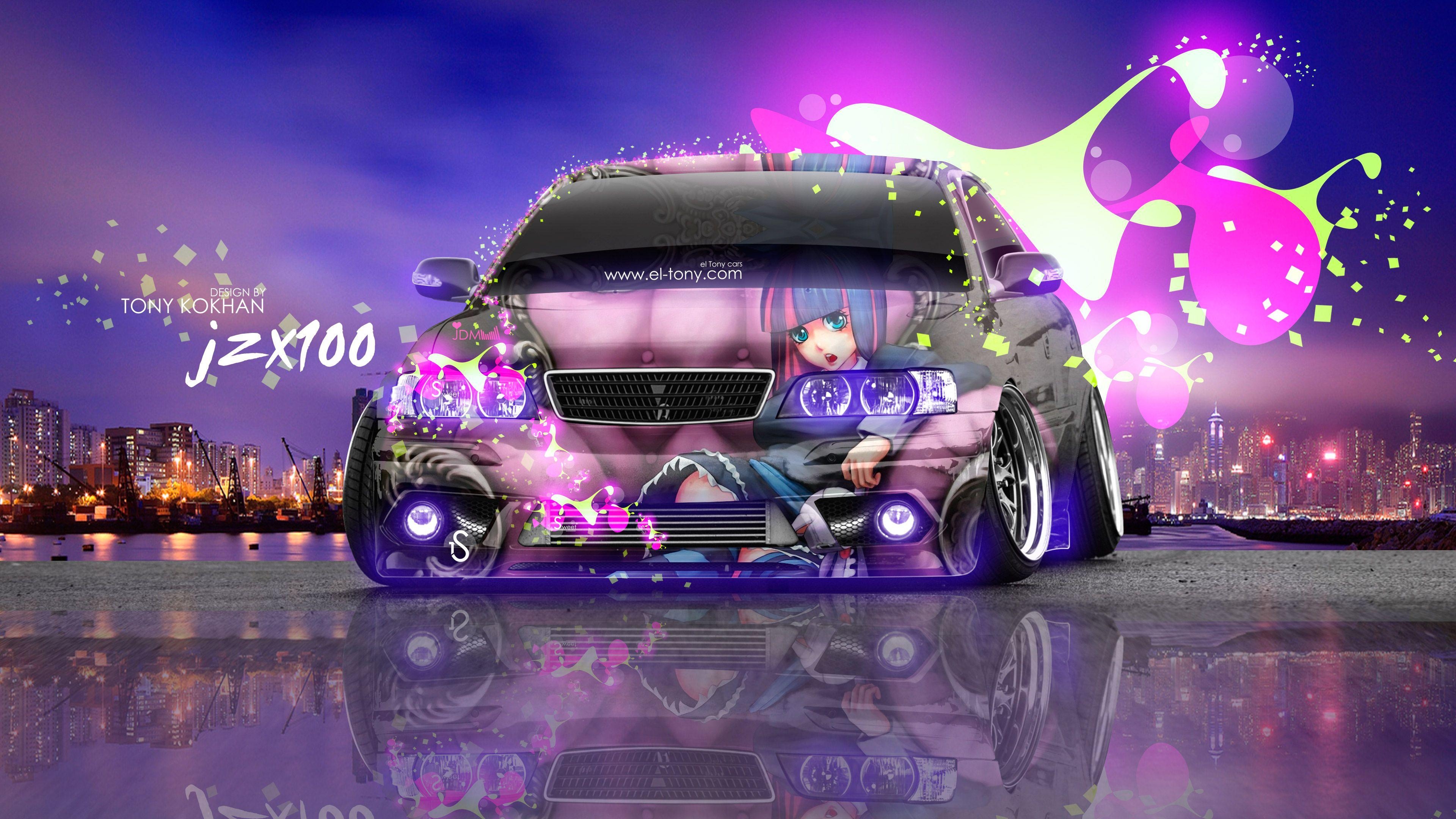 3840x2160 Toyota Chaser JZX100 JDM Anime Girl Aerogaphy Car 2016 Wallpaper 4K el Tony, Desktop