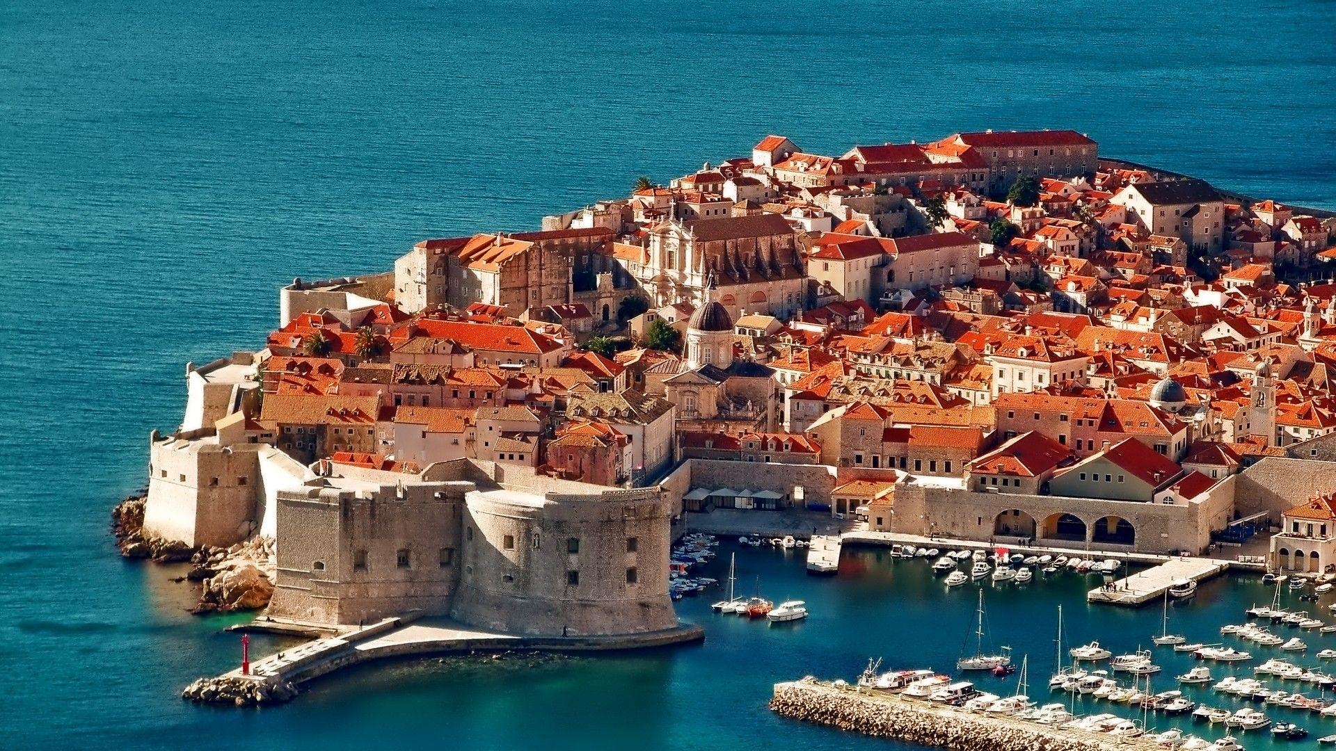 1920x1080 Dubrovnik Houses Chorwacja House Sea Dual Wallpaper Houses for HD, Desktop