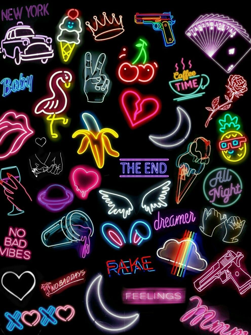 1000x1330 lockscreen #neon. Neon wallpaper, Cute emoji wallpaper, iPhone wallpaper vintage, Phone