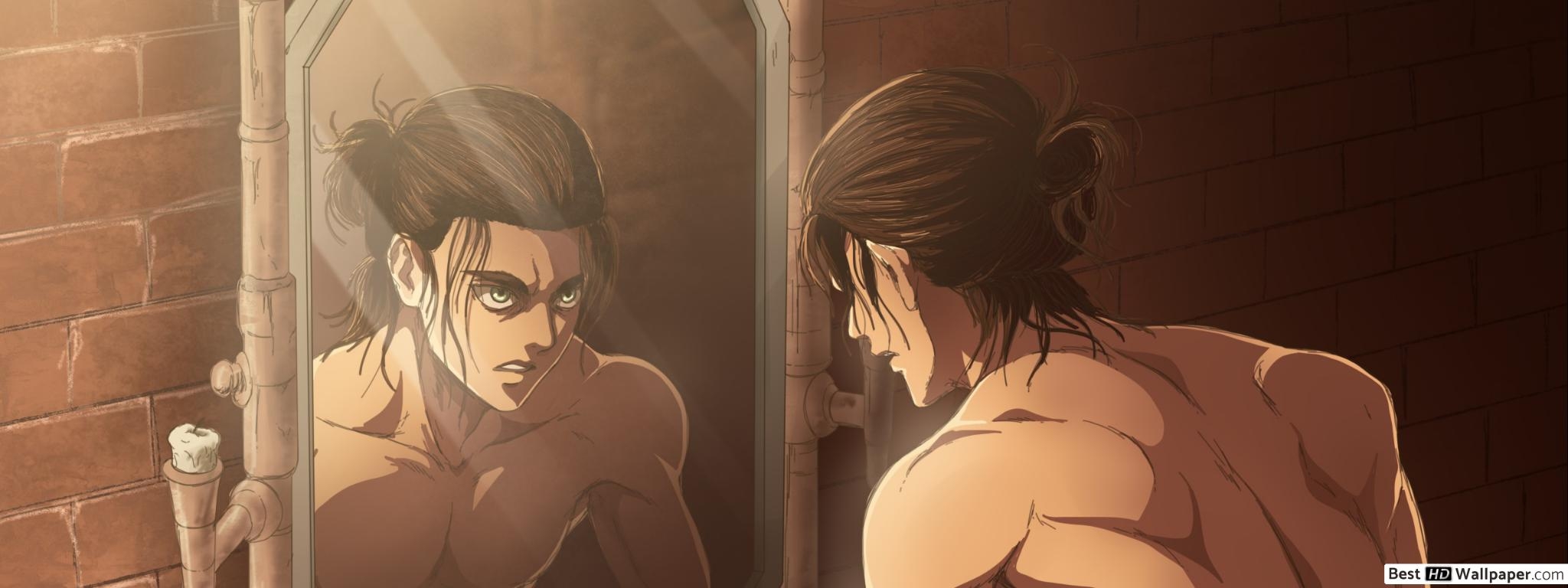 2050x770 Eren Yeager S4 Wallpaper, Dual Screen