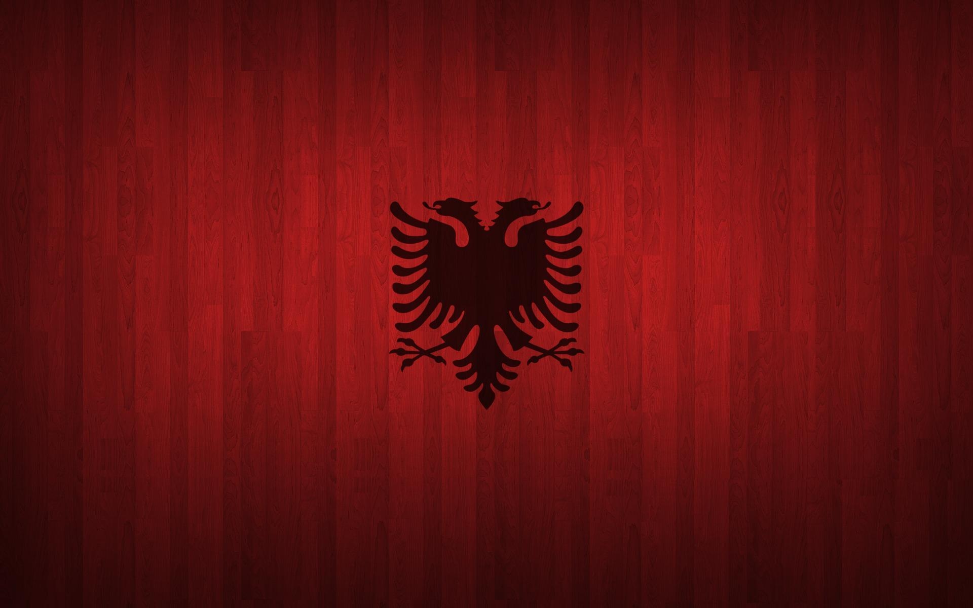 1920x1200 Albanian Wood Flag Wallpaper, Desktop