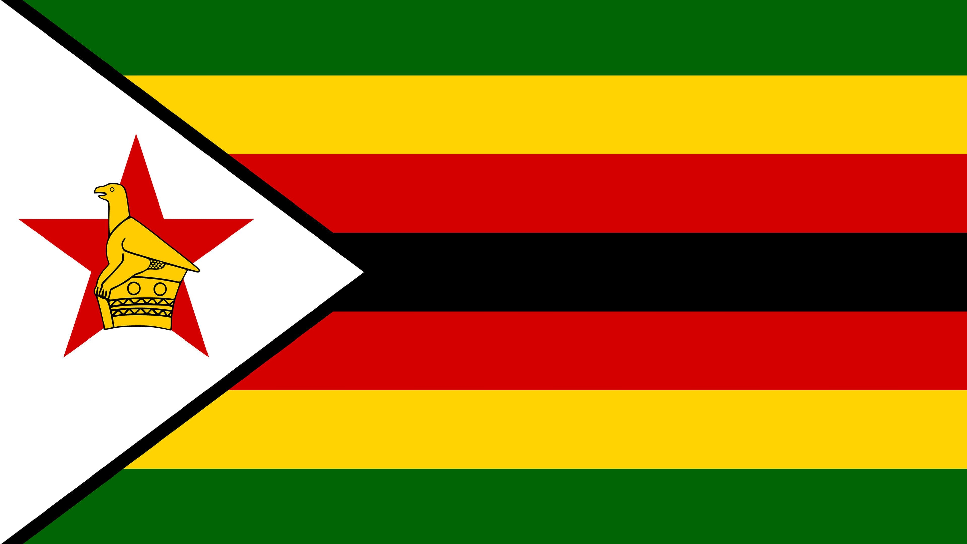 3840x2160 Zimbabwe Flag UHD 4K Wallpaper, Desktop