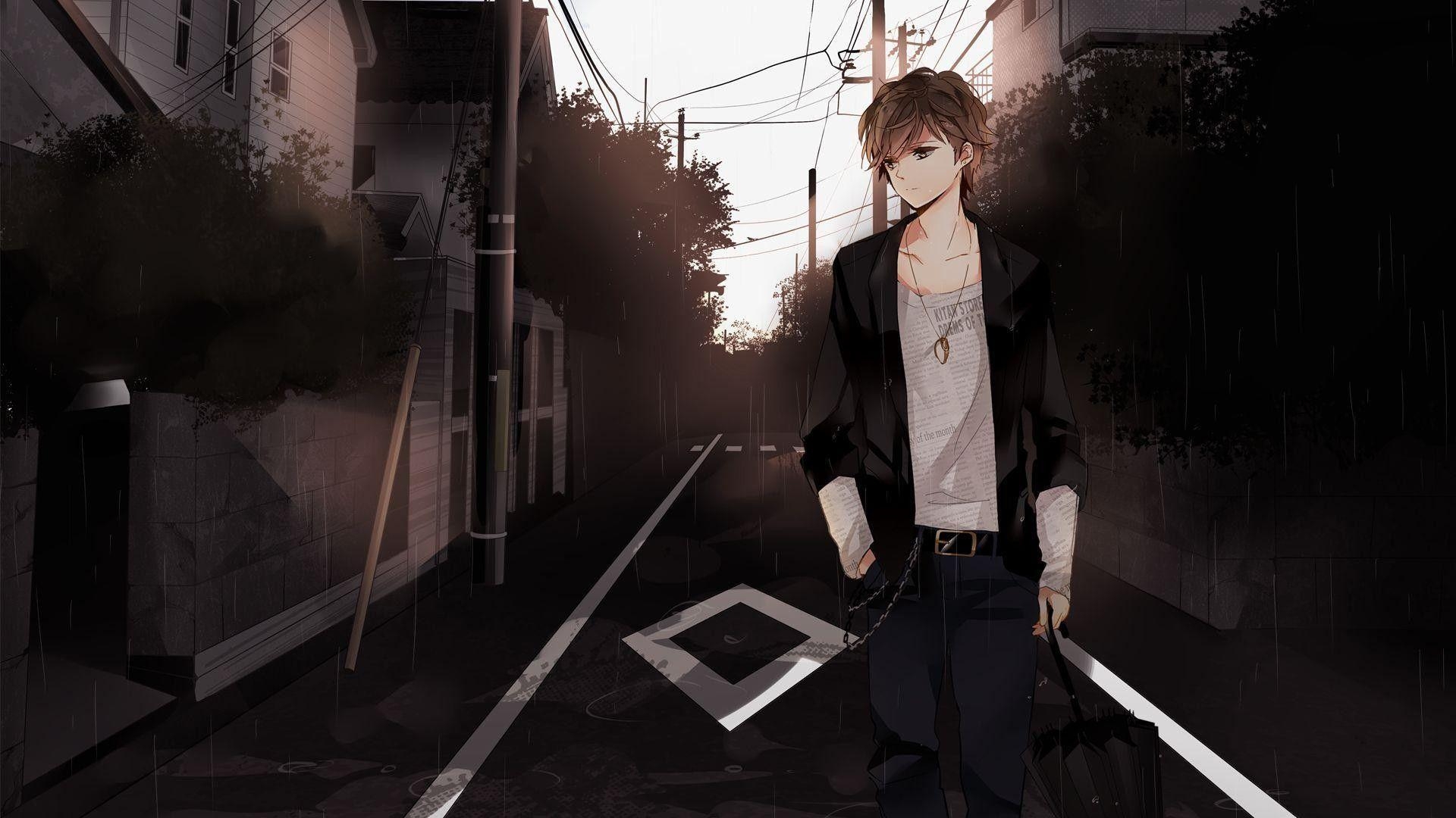 1920x1080 Alone Anime Guy Wallpaper Free Alone Anime Guy, Desktop