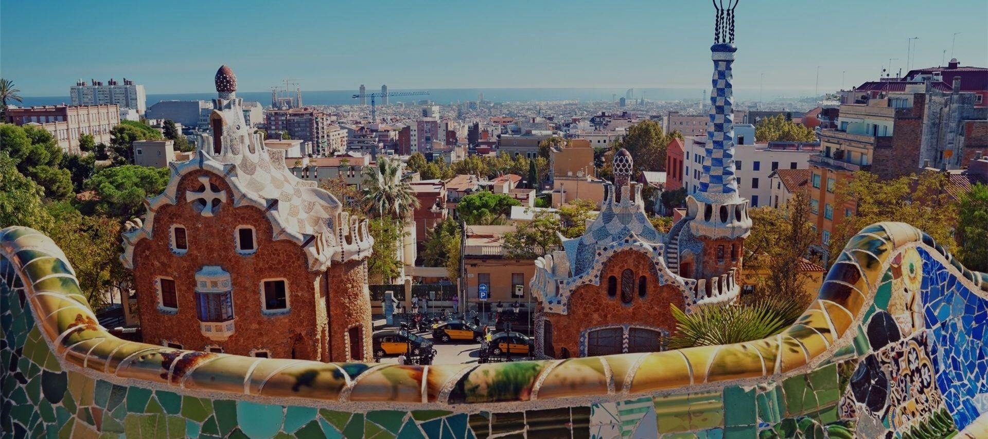 1920x860 Park Guell Beautiful Barcelona City Wallpaper 1920x1200, Dual Screen