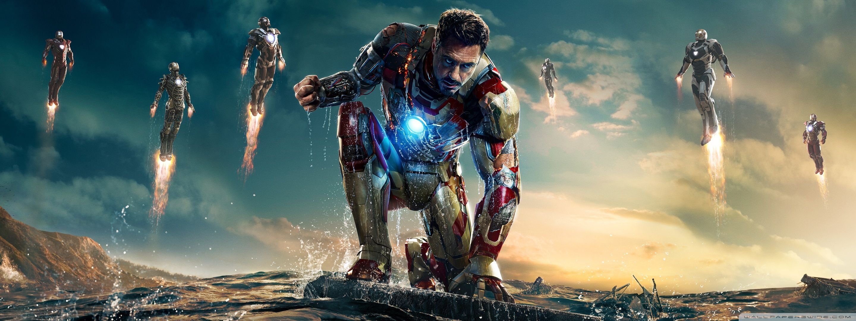 2880x1080 Iron Man Dual Screen Wallpaper Free Iron Man Dual Screen, Dual Screen