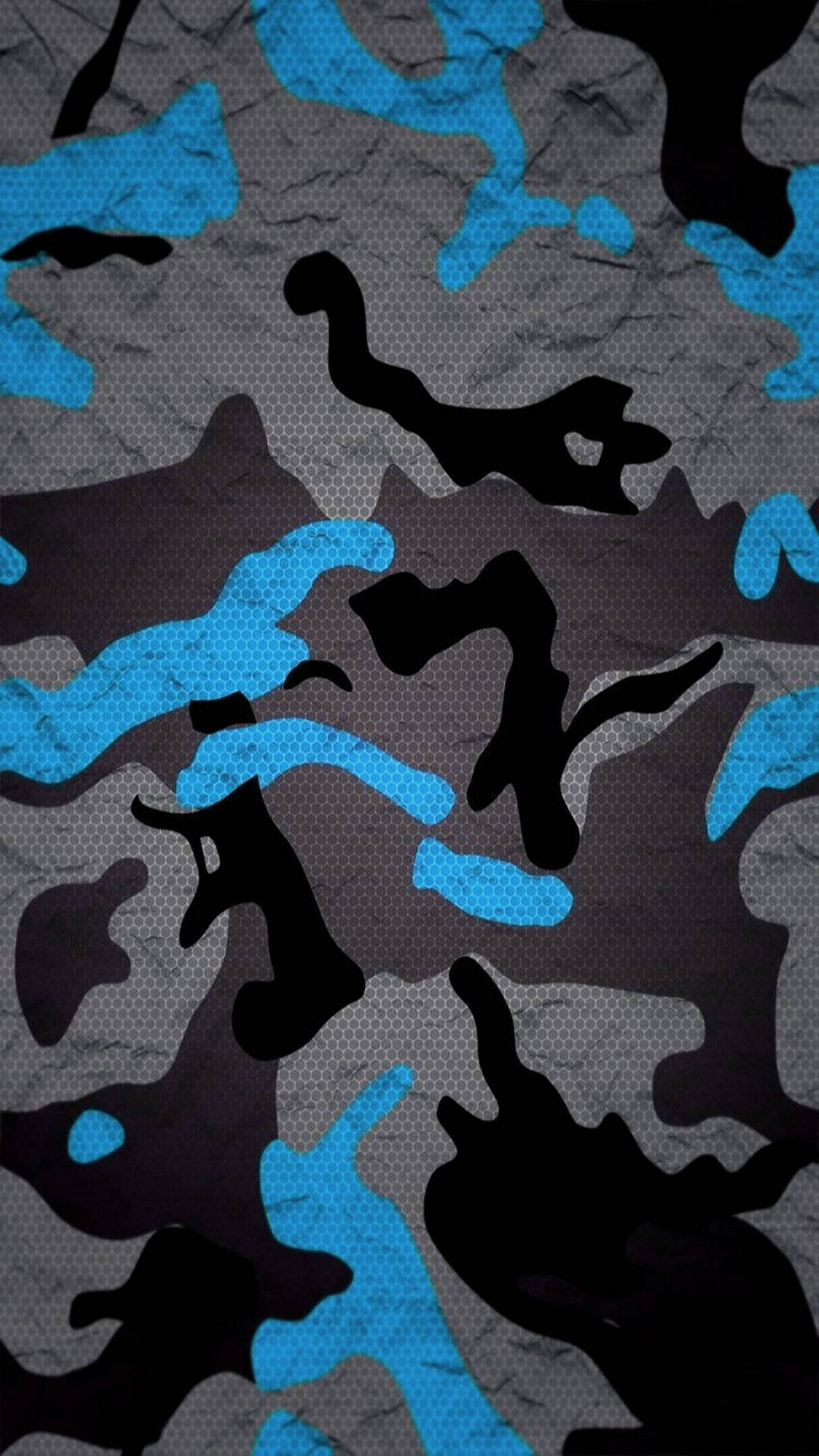 1080x1920 Download 8K iPhone Blue Camouflage Pattern Wallpaper, Phone