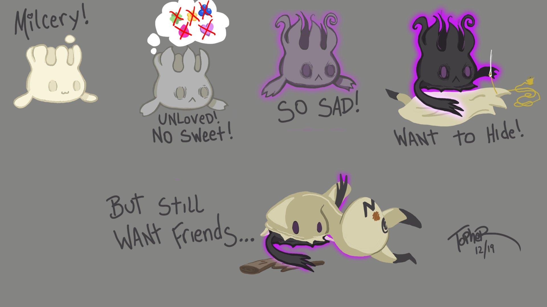 1920x1080 OC Mimikyu is a dead Milcery, I will not be accepting questions, Desktop