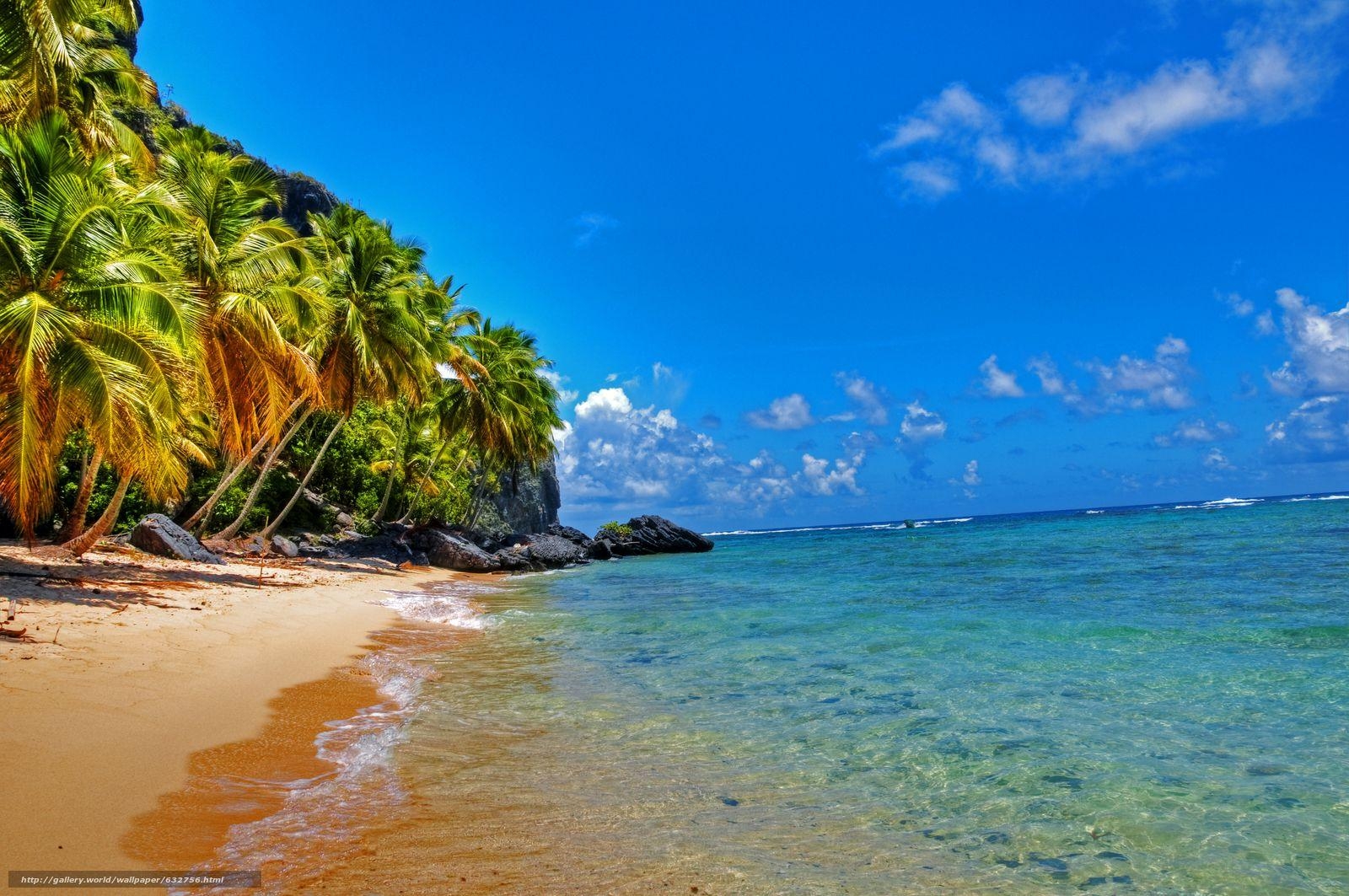 1600x1070 Download wallpaper Playa Fronton, Samana, The Dominican Republic, Desktop