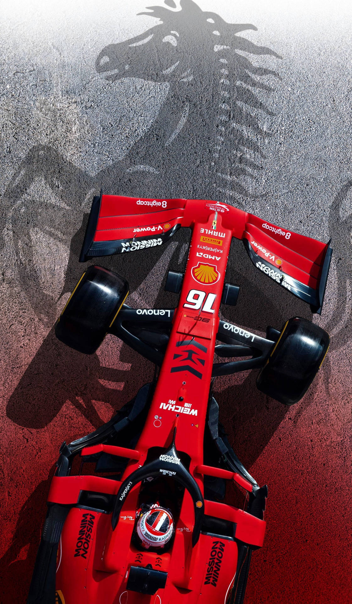 1120x1920 Download Charles Leclerc Horse Overhead, Phone