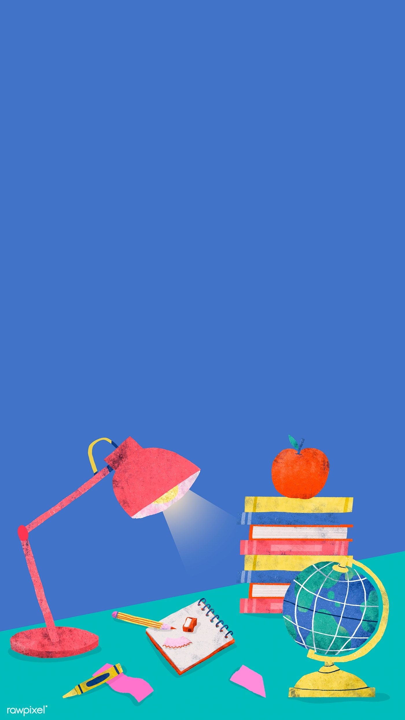 1400x2490 Blue back to school study table mobile phone wallpaper vector, 4k iphone and mobile phone wallpaper. premiu. Back to school wallpaper, Phone wallpaper, Wallpaper, Phone