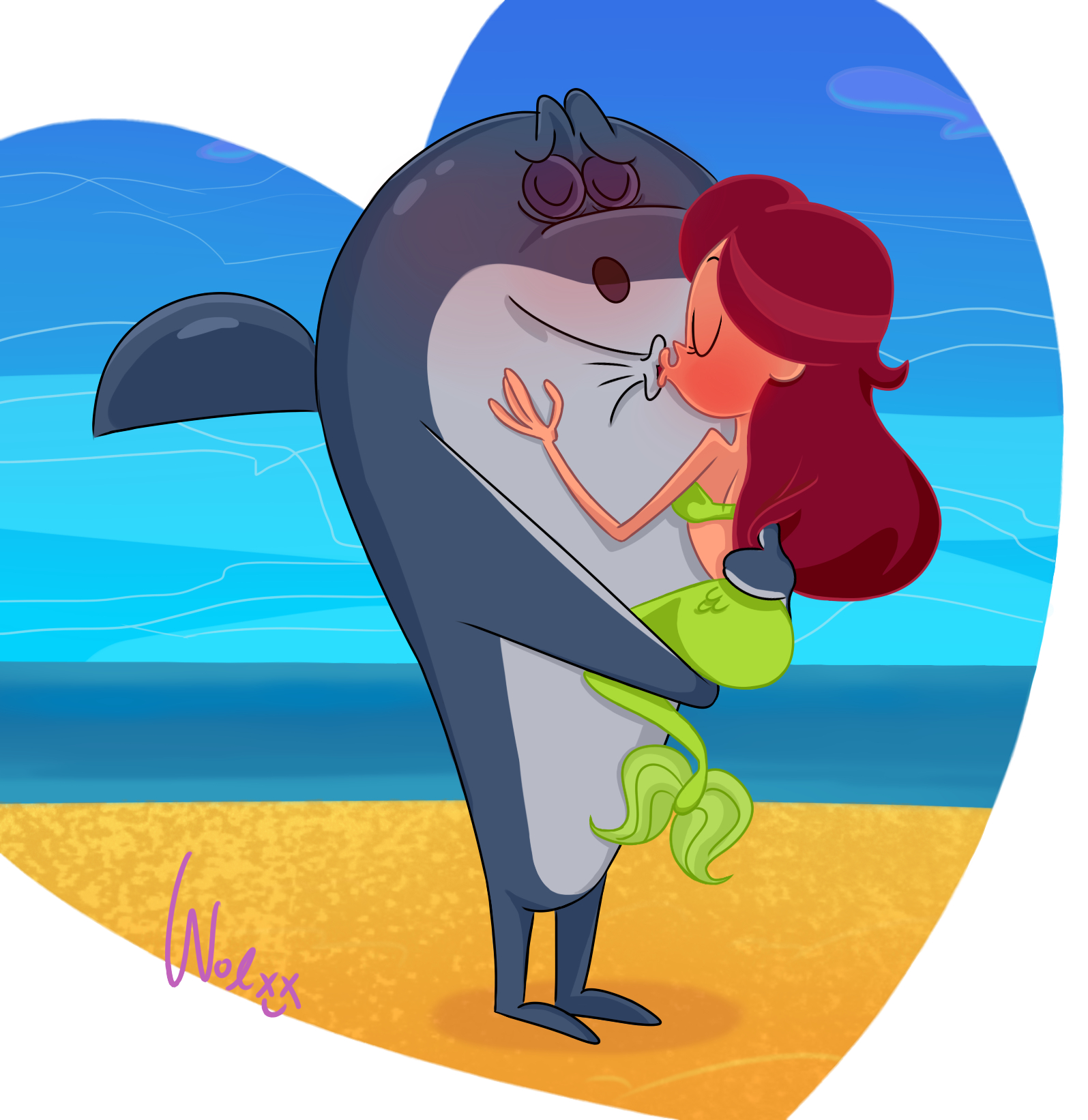 1600x1650 Sharko X Marina Kiss. Drawings, Marina, Character, Phone