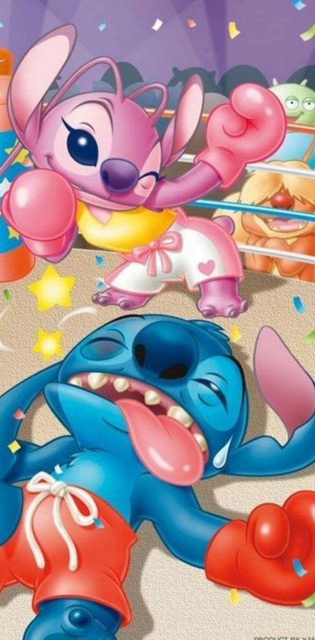 630x1280 Stitch and angel wallpaper, Phone