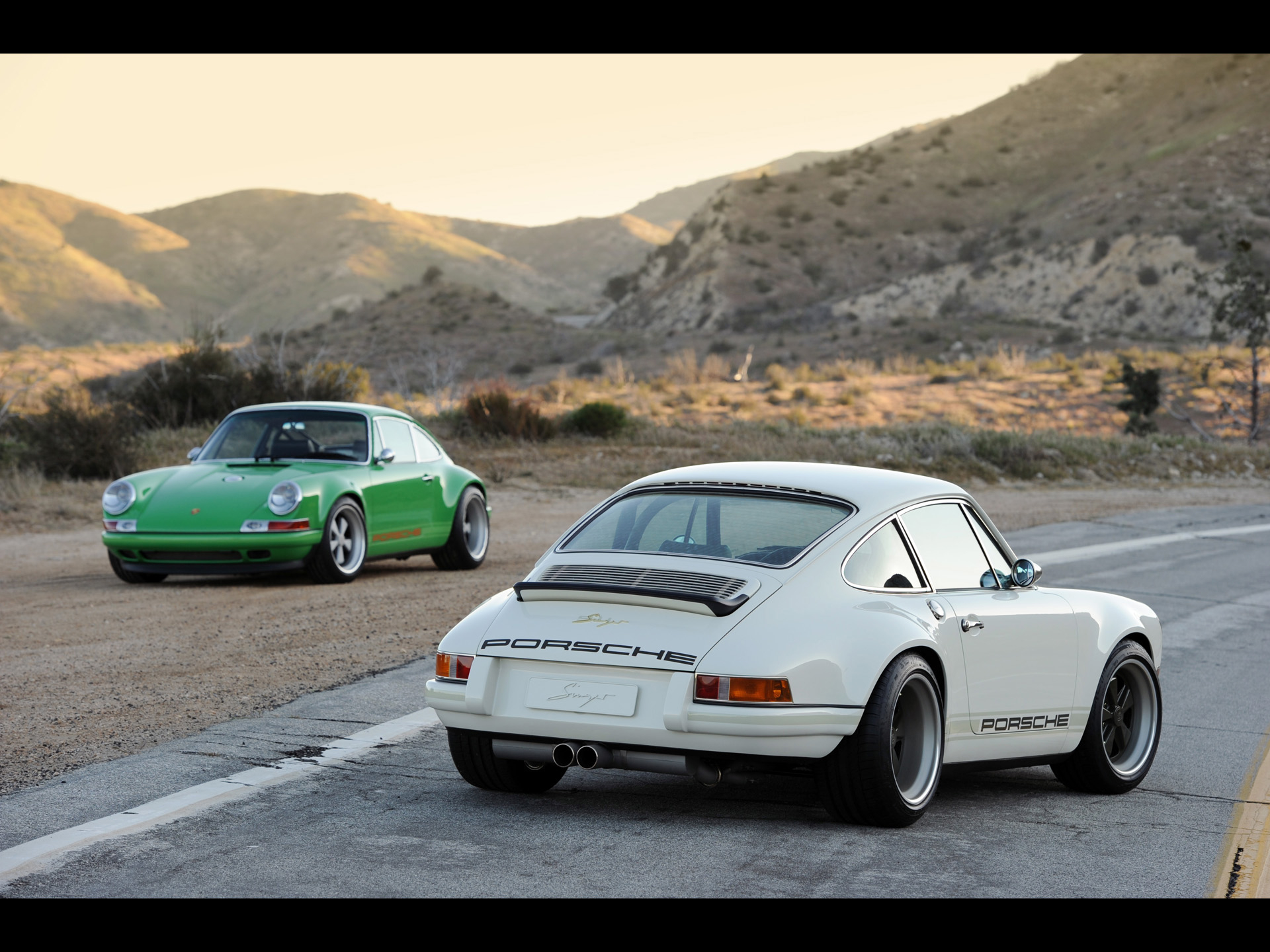 1920x1440 Singer Porsche 911 White Duo wallpaper. Singer Porsche 911 White Duo, Desktop