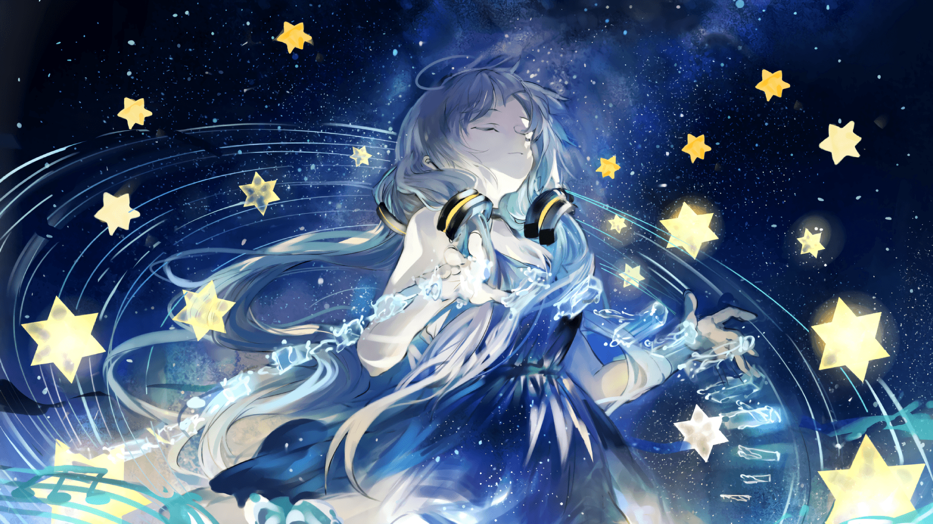 1920x1080 Blue Anime Wallpaper Free Blue Anime Background, Desktop