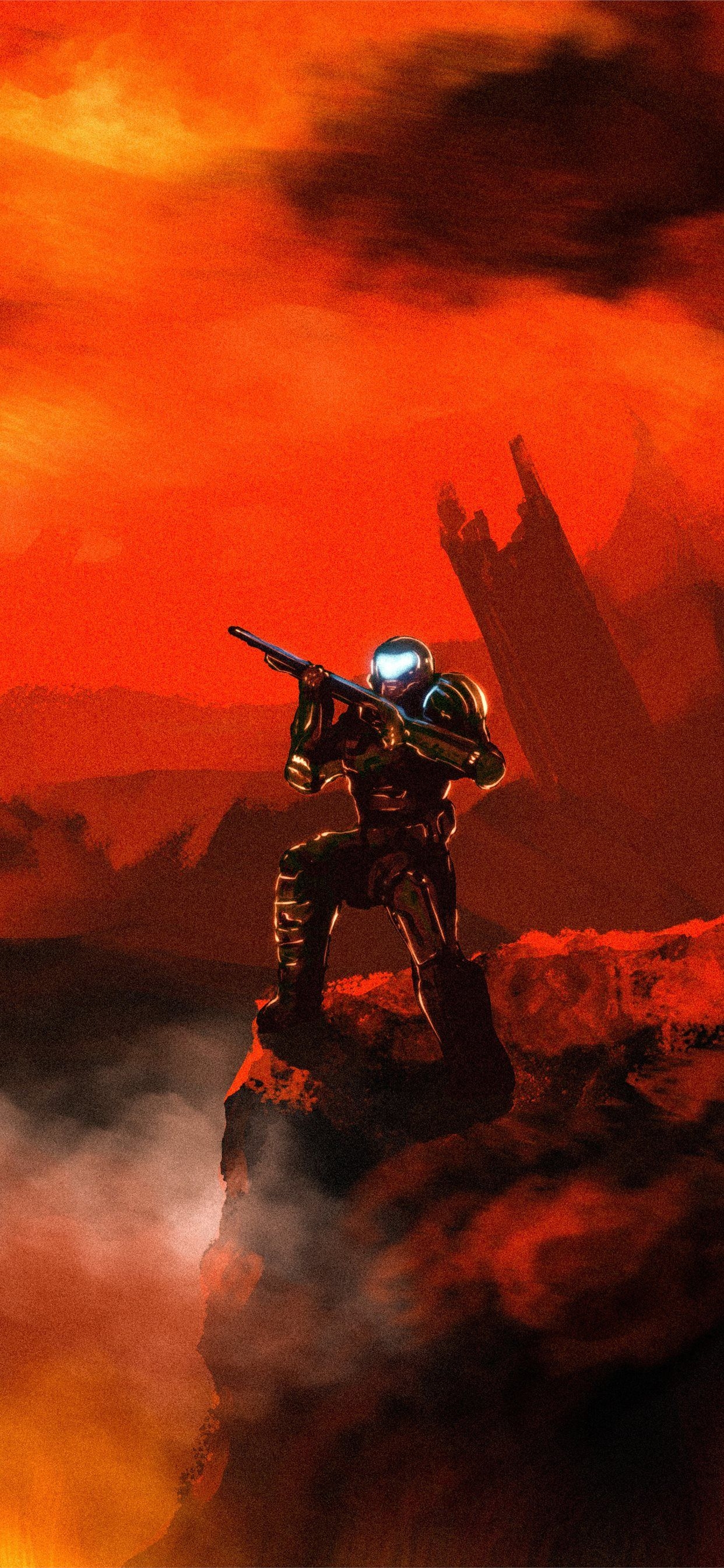 1250x2690 doom doom slayer 4k iPhone Wallpaper Free Download, Phone
